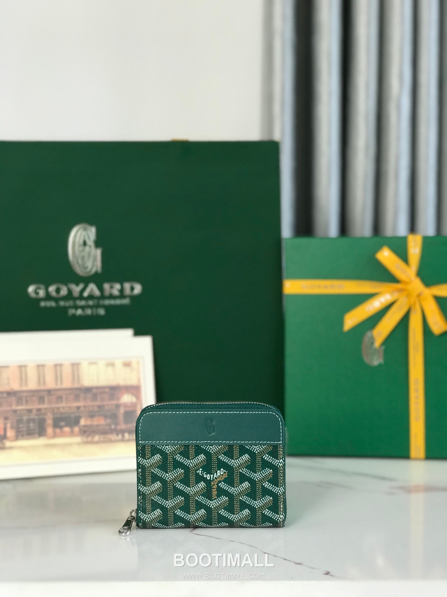 Goyard Matignon Mini Goyardine Canvas Zip Coin Wallet with Card Slots 고야드 마티뇽 미니 고야르딘 캔버스 집 코인 지갑 카드슬롯 020605 11.5cm 1