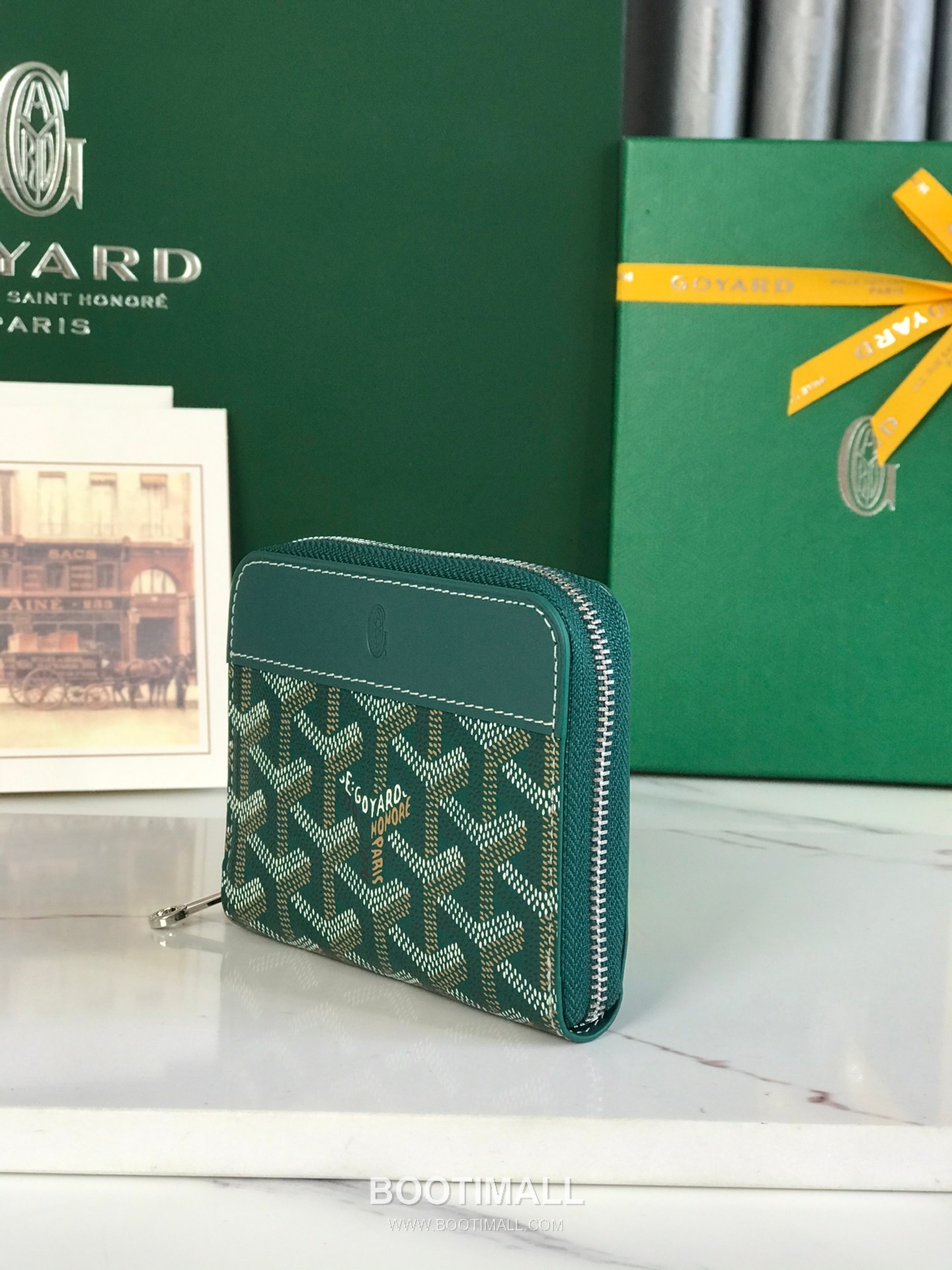 Goyard Matignon Mini Goyardine Canvas Zip Coin Wallet with Card Slots 고야드 마티뇽 미니 고야르딘 캔버스 집 코인 지갑 카드슬롯 020605 11.5cm 3