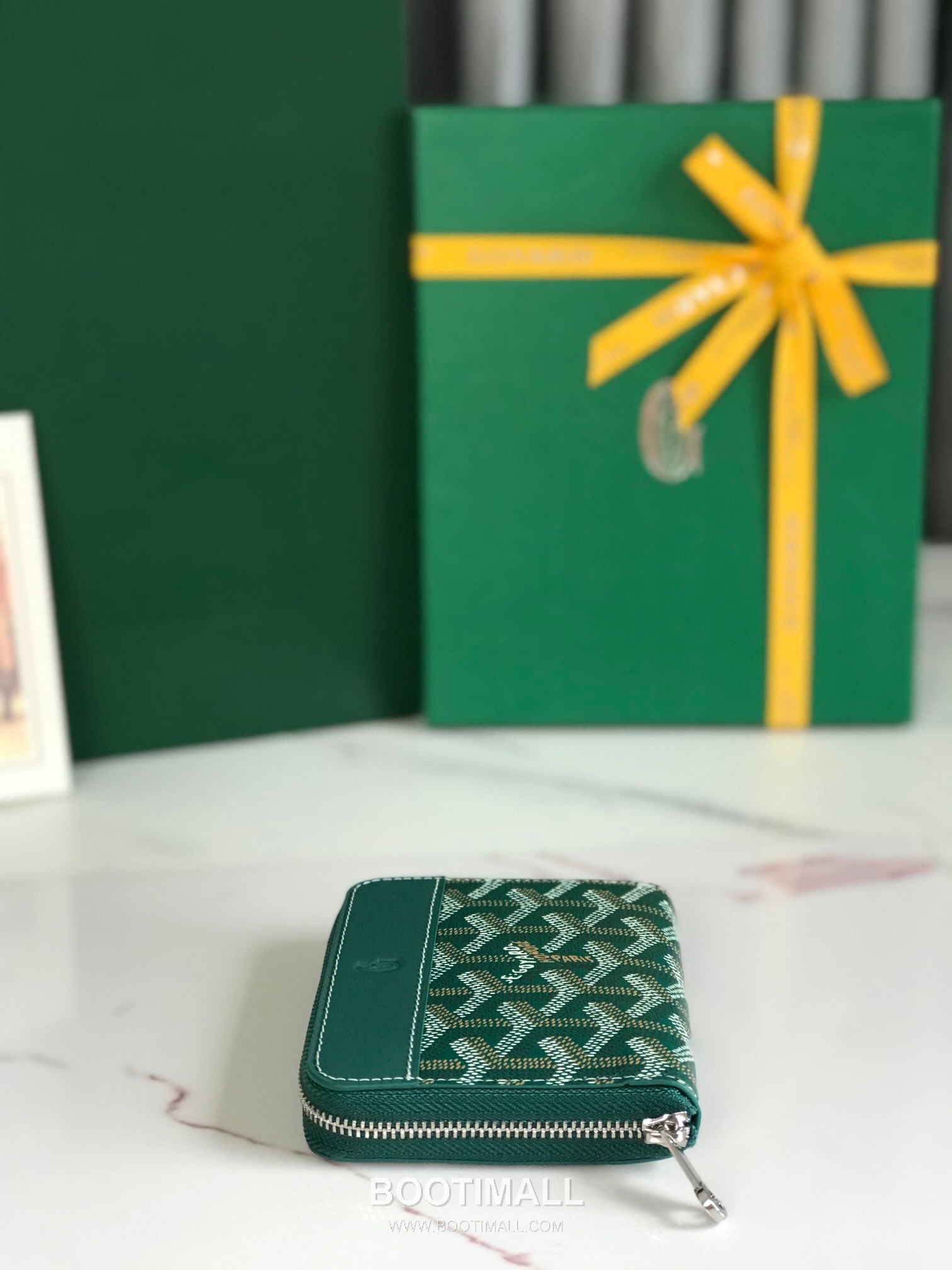 Goyard Matignon Mini Goyardine Canvas Zip Coin Wallet with Card Slots 고야드 마티뇽 미니 고야르딘 캔버스 집 코인 지갑 카드슬롯 020605 11.5cm 4