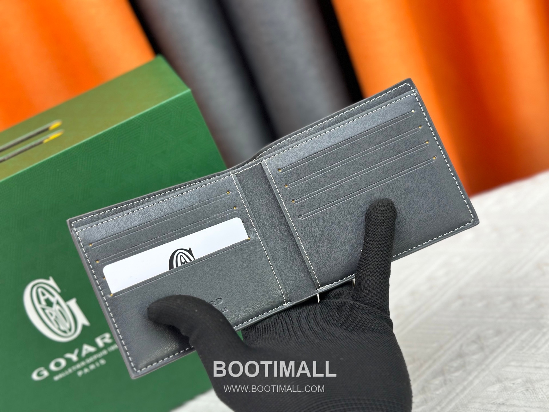 Goyard Goyardine Canvas Bi-Fold Wallet with 8 Card Slots 고야드 고야르딘 캔버스 바이폴드 카드지갑 G5126 11cm 4