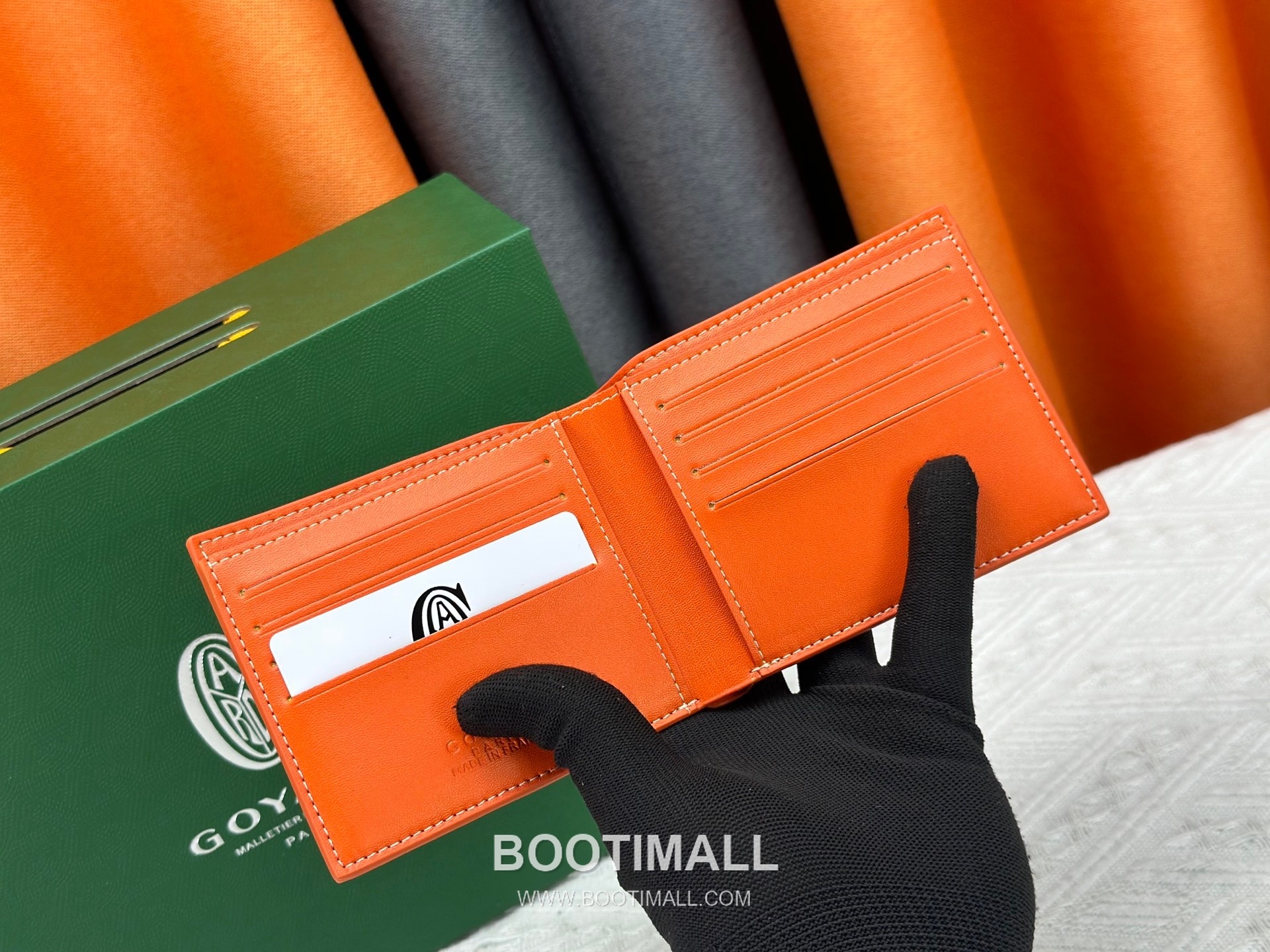 Goyard Goyardine Canvas Bi-Fold Wallet with 8 Card Slots 고야드 고야르딘 캔버스 바이폴드 카드지갑 G5126 11cm 4