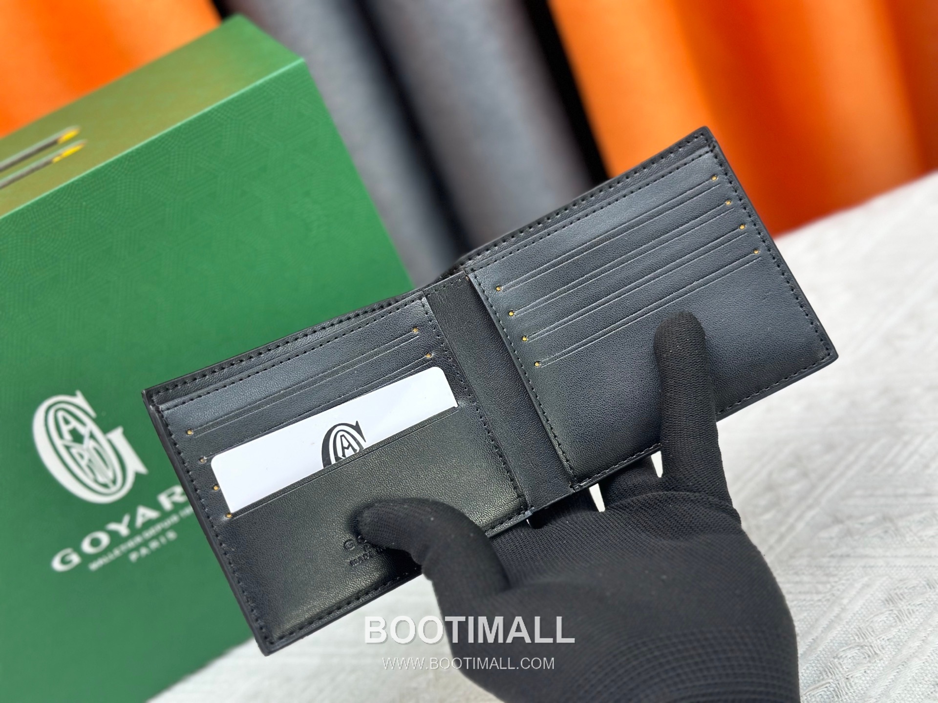 Goyard Goyardine Canvas Bi-Fold Wallet with 8 Card Slots 고야드 고야르딘 캔버스 바이폴드 카드지갑 G5126 11cm 4