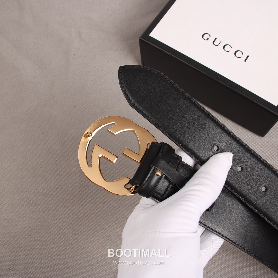 Gucci GG Marmont Calfskin Litchi Leather Belt with GG Buckle Gold-Plated 구찌 GG 마몬트 카프스킨 리치 텍스처 벨트 더블G 버클 황동 베이스 금도금 3.8cm 5