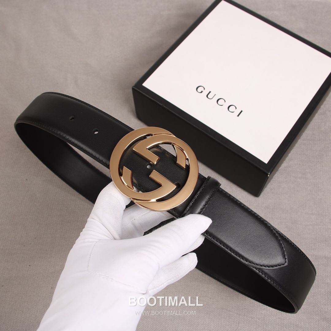 Gucci GG Marmont Calfskin Litchi Leather Belt with GG Buckle Gold-Plated 구찌 GG 마몬트 카프스킨 리치 텍스처 벨트 더블G 버클 황동 베이스 금도금 3.8cm 7