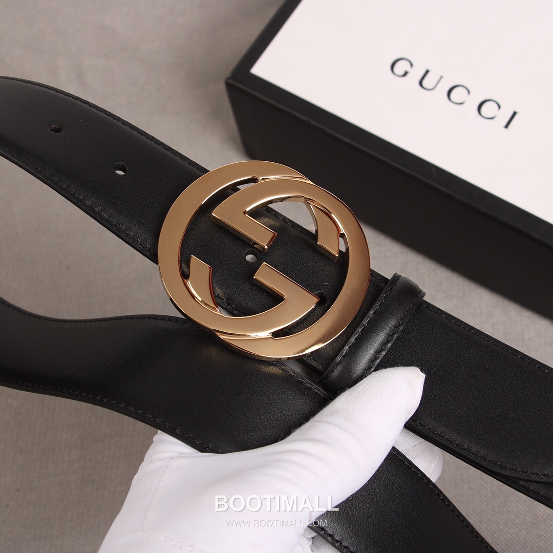 Gucci GG Marmont Calfskin Litchi Leather Belt with GG Buckle Gold-Plated 구찌 GG 마몬트 카프스킨 리치 텍스처 벨트 더블G 버클 황동 베이스 금도금 3.8cm 9