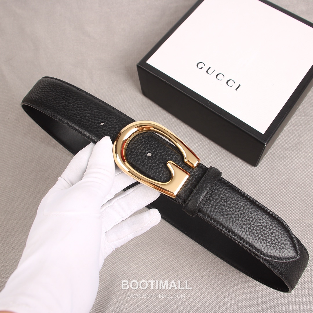 Gucci GG Marmont Calfskin Litchi Leather Belt with Double G Buckle Gold-Plated 구찌 GG 마몬트 카프스킨 리치 레더 벨트 더블G 버클 황동 베이스 금도금 3.8cm 8
