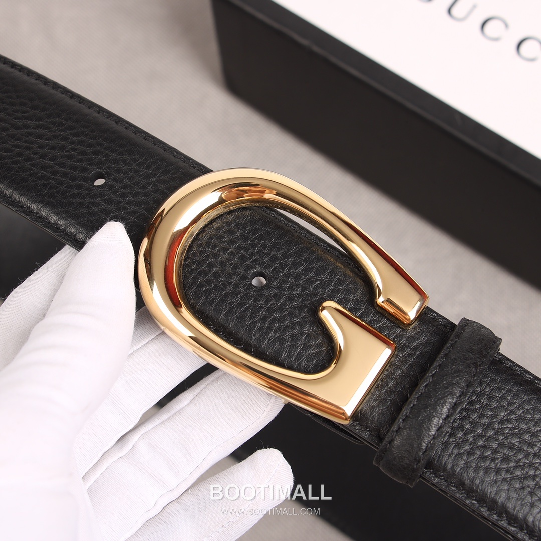 Gucci GG Marmont Calfskin Litchi Leather Belt with Double G Buckle Gold-Plated 구찌 GG 마몬트 카프스킨 리치 레더 벨트 더블G 버클 황동 베이스 금도금 3.8cm 9