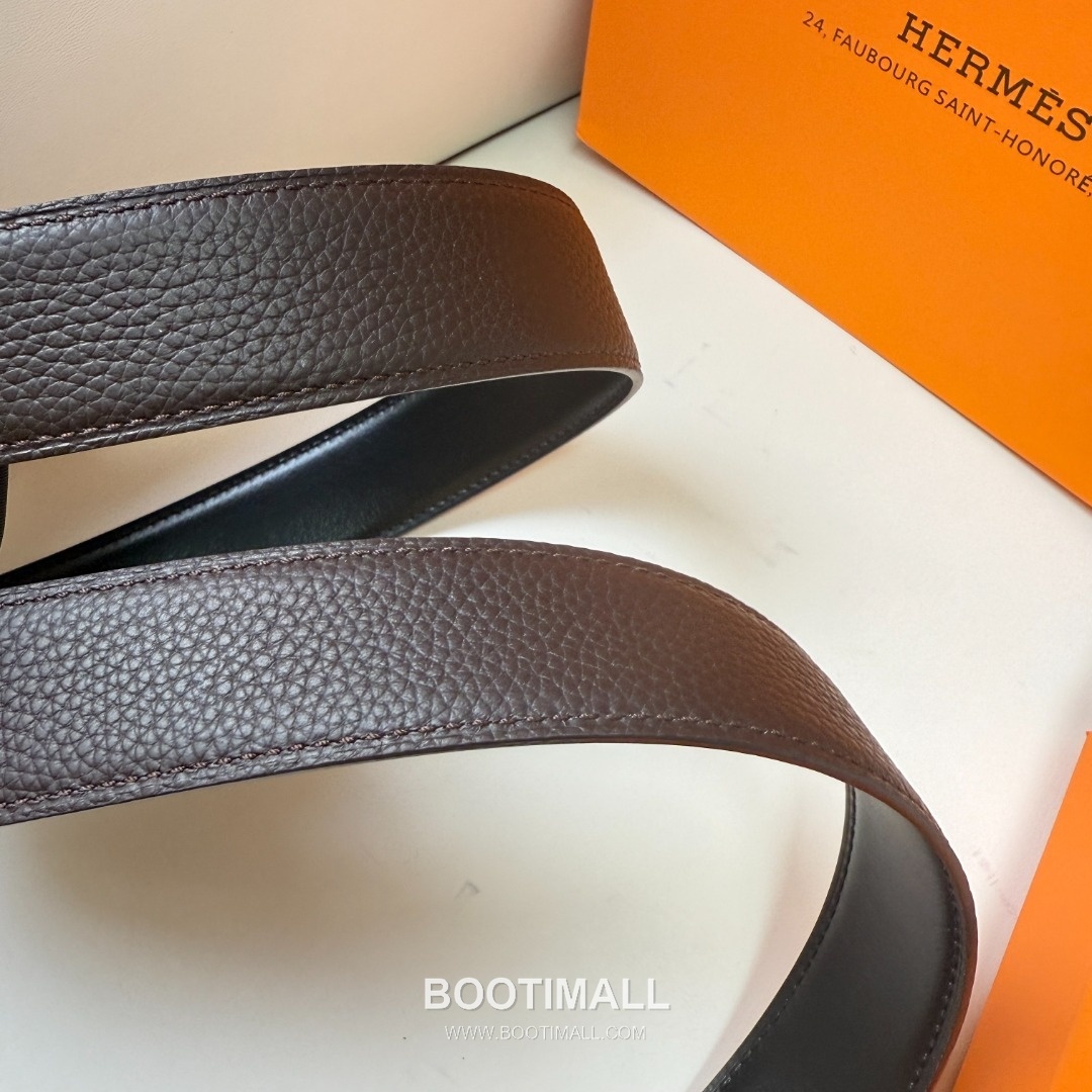 Hermes Constance Calfskin Reversible Belt with H Buckle Palladium 에르메스 콘스탄스 카프스킨 리버서블 벨트 H버클 황동 베이스 팔라듐 피니시 3.8cm 4
