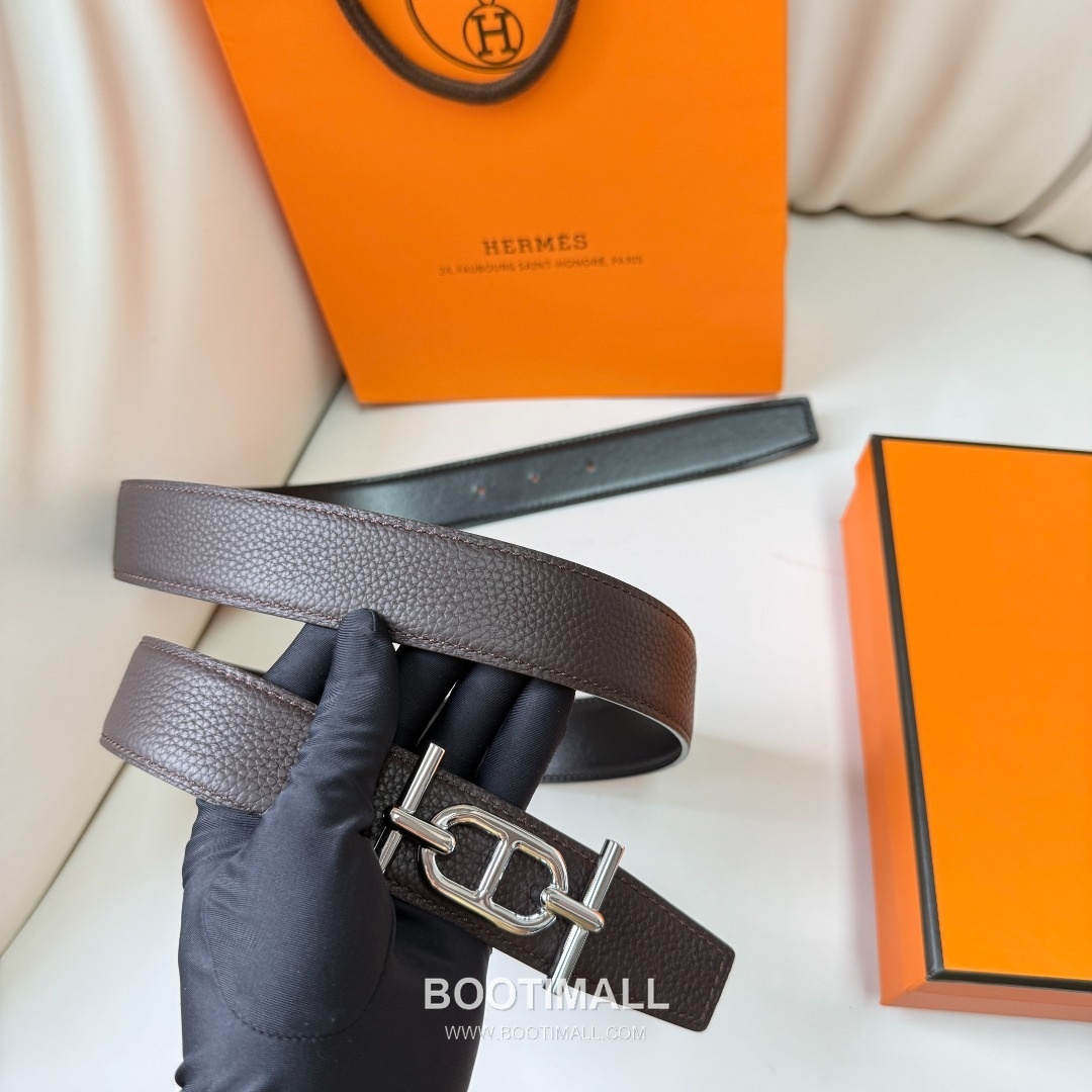 Hermes Constance Calfskin Reversible Belt with H Buckle Palladium 에르메스 콘스탄스 카프스킨 리버서블 벨트 H버클 황동 베이스 팔라듐 피니시 3.8cm 7