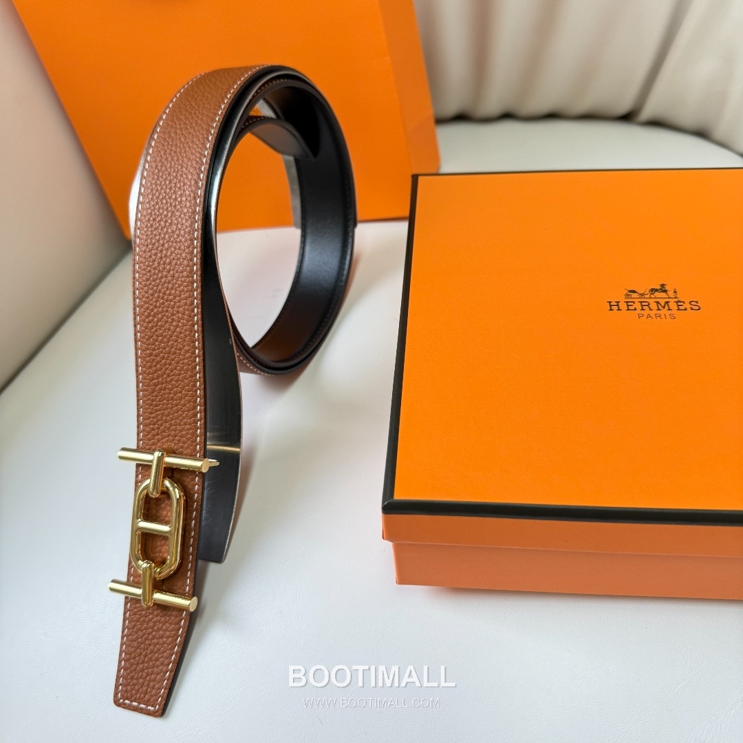 Hermes Constance Calfskin Reversible Belt with H Buckle Palladium 에르메스 콘스탄스 카프스킨 리버서블 벨트 H버클 황동 베이스 팔라듐 피니시 3.8cm 4