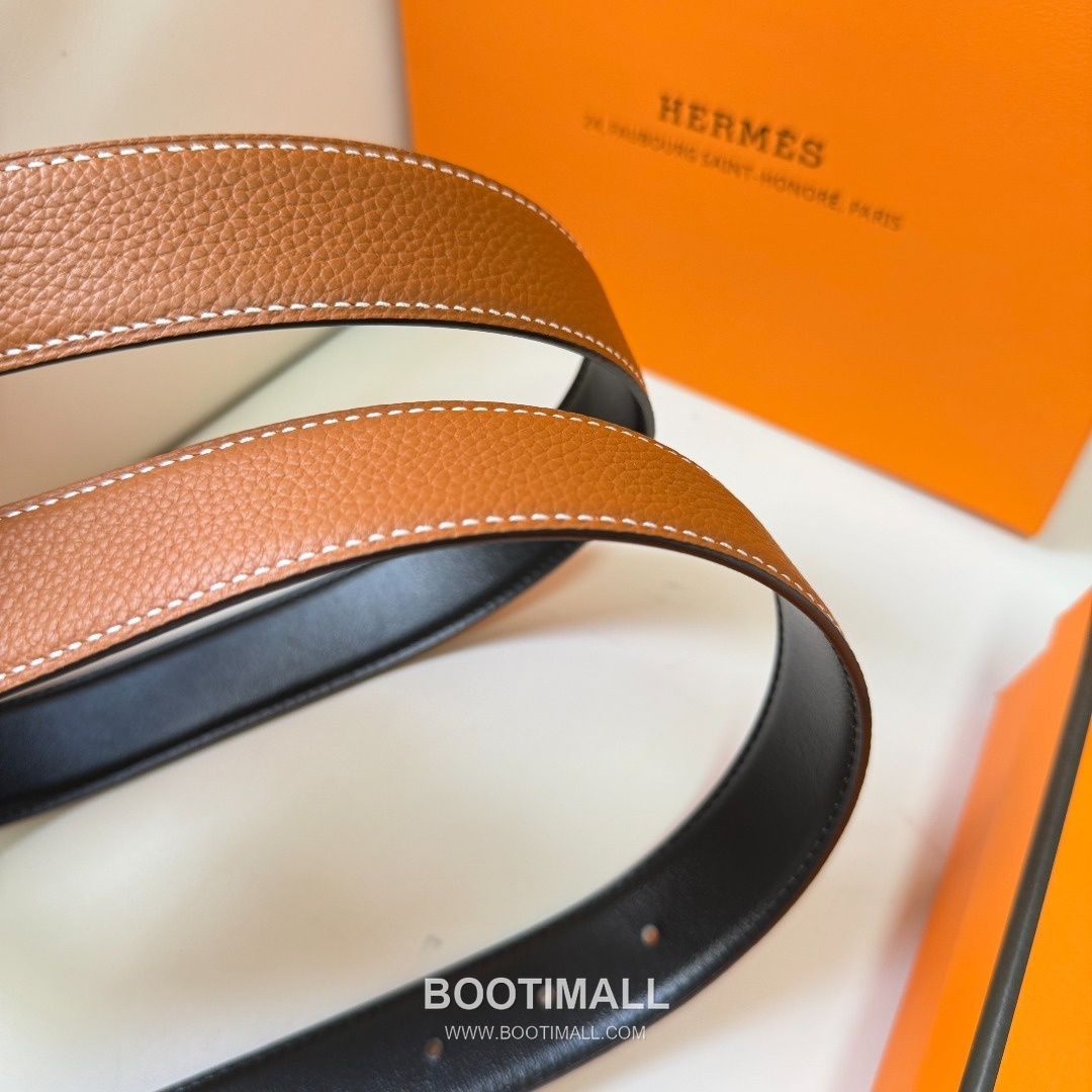 Hermes Constance Calfskin Reversible Belt with H Buckle Palladium 에르메스 콘스탄스 카프스킨 리버서블 벨트 H버클 황동 베이스 팔라듐 피니시 3.8cm 5