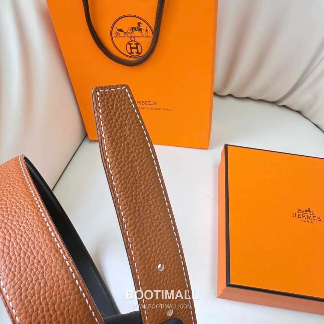 Hermes Constance Calfskin Reversible Belt with H Buckle Palladium 에르메스 콘스탄스 카프스킨 리버서블 벨트 H버클 황동 베이스 팔라듐 피니시 3.8cm 8