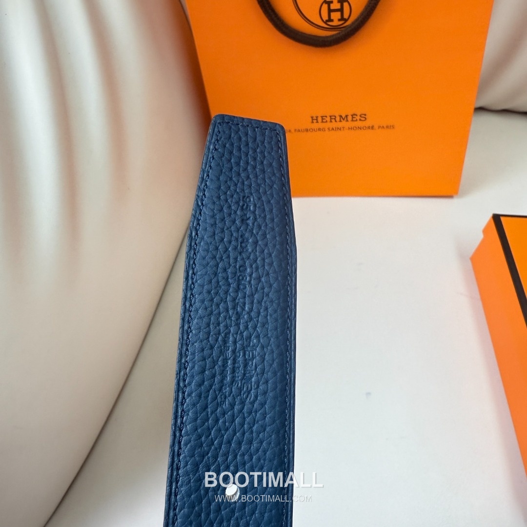 Hermes Constance Calfskin Reversible Belt with H Buckle Palladium 에르메스 콘스탄스 카프스킨 리버서블 벨트 H버클 황동 베이스 팔라듐 피니시 3.8cm 6