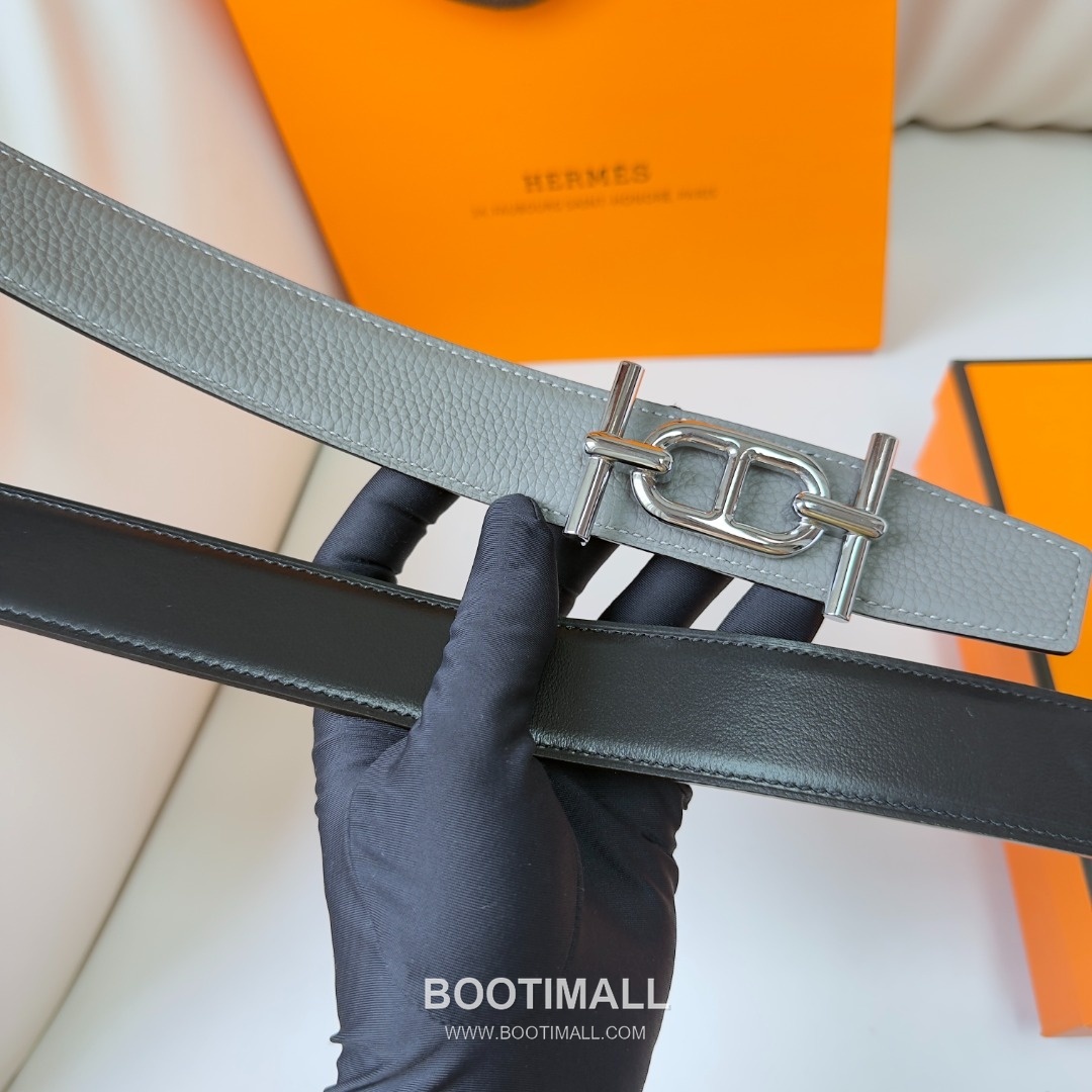 Hermes Constance Calfskin Reversible Belt with H Buckle Palladium 에르메스 콘스탄스 카프스킨 리버서블 벨트 H버클 황동 베이스 팔라듐 피니시 3.8cm 6