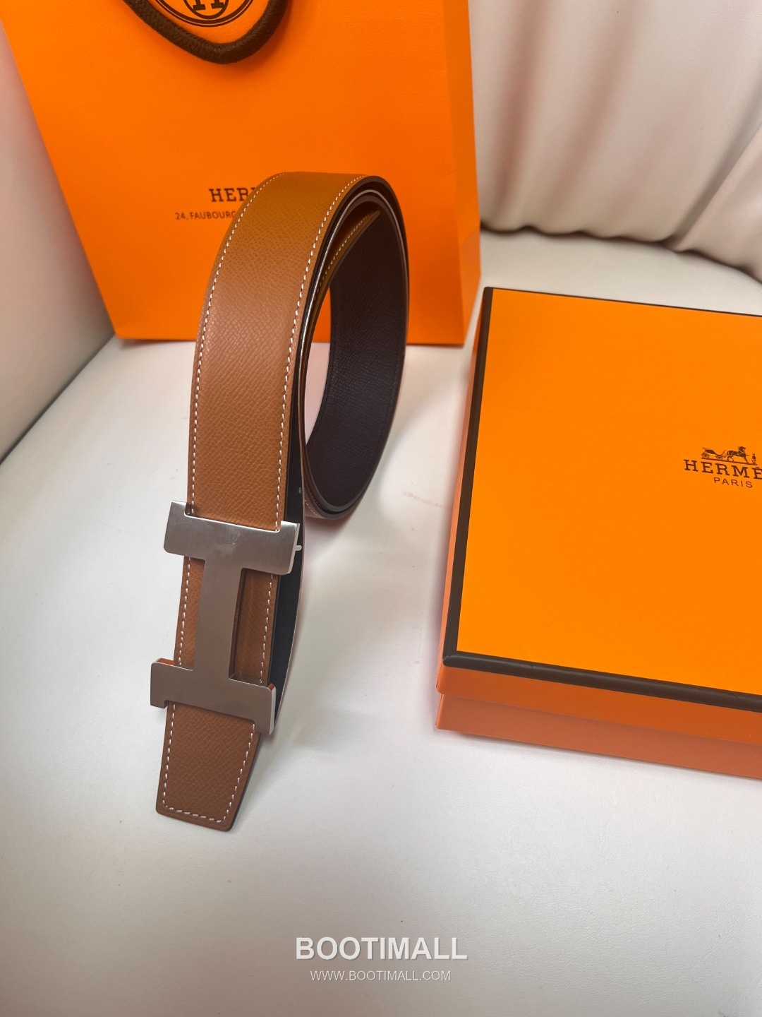 Hermes Constance Calfskin Reversible Belt with H Buckle Palladium 에르메스 콘스탄스 카프스킨 리버서블 벨트 H버클 황동 베이스 팔라듐 피니시 3.8cm 5