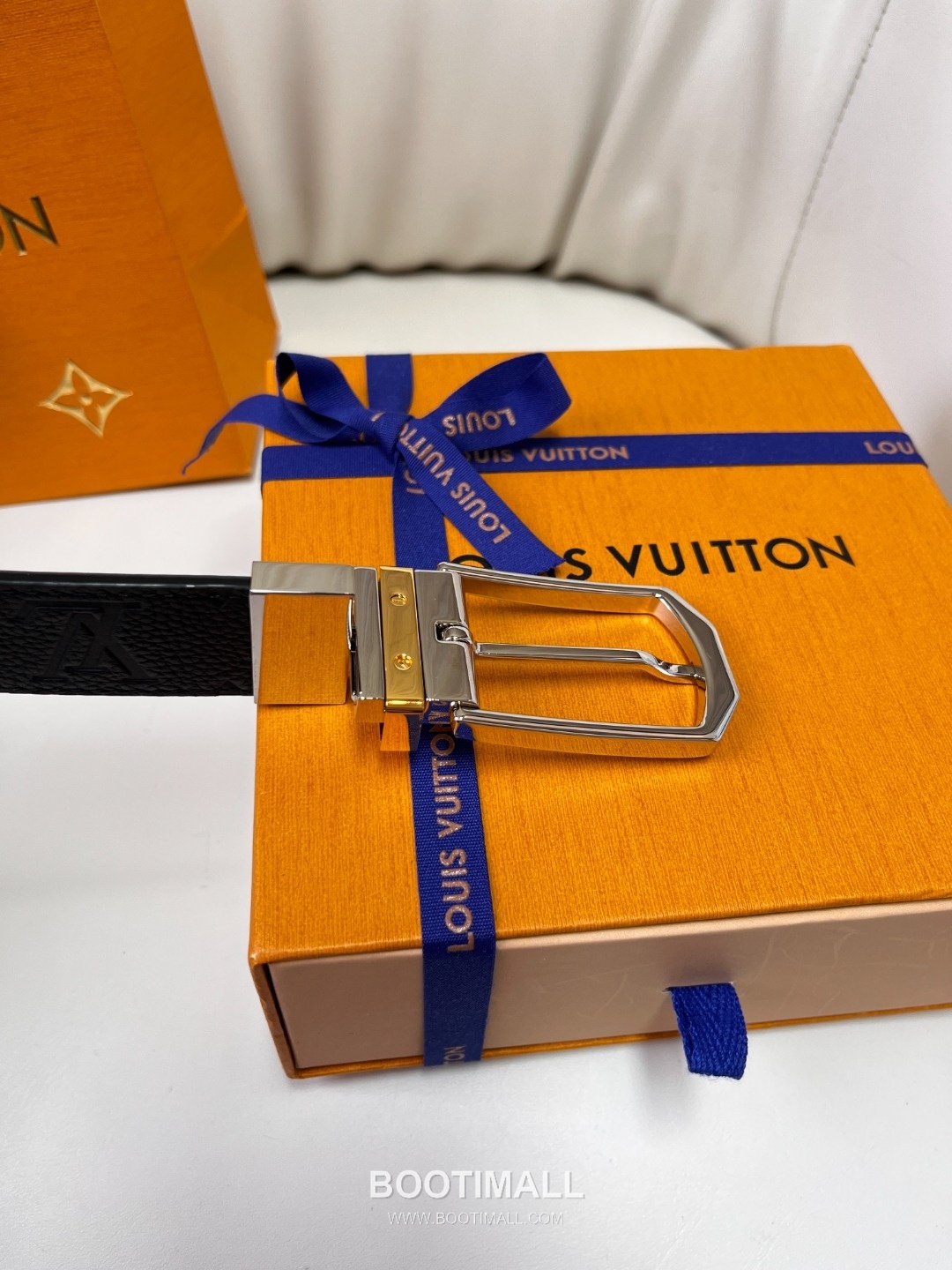 Louis Vuitton LV Monogram Canvas Reversible Belt with Pin Buckle Palladium 구찌가 아닌 루이비통 LV 모노그램 캔버스 리버서블 벨트 핀 버클 스테인리스 스틸 팔라듐 피니시 3.5cm 8