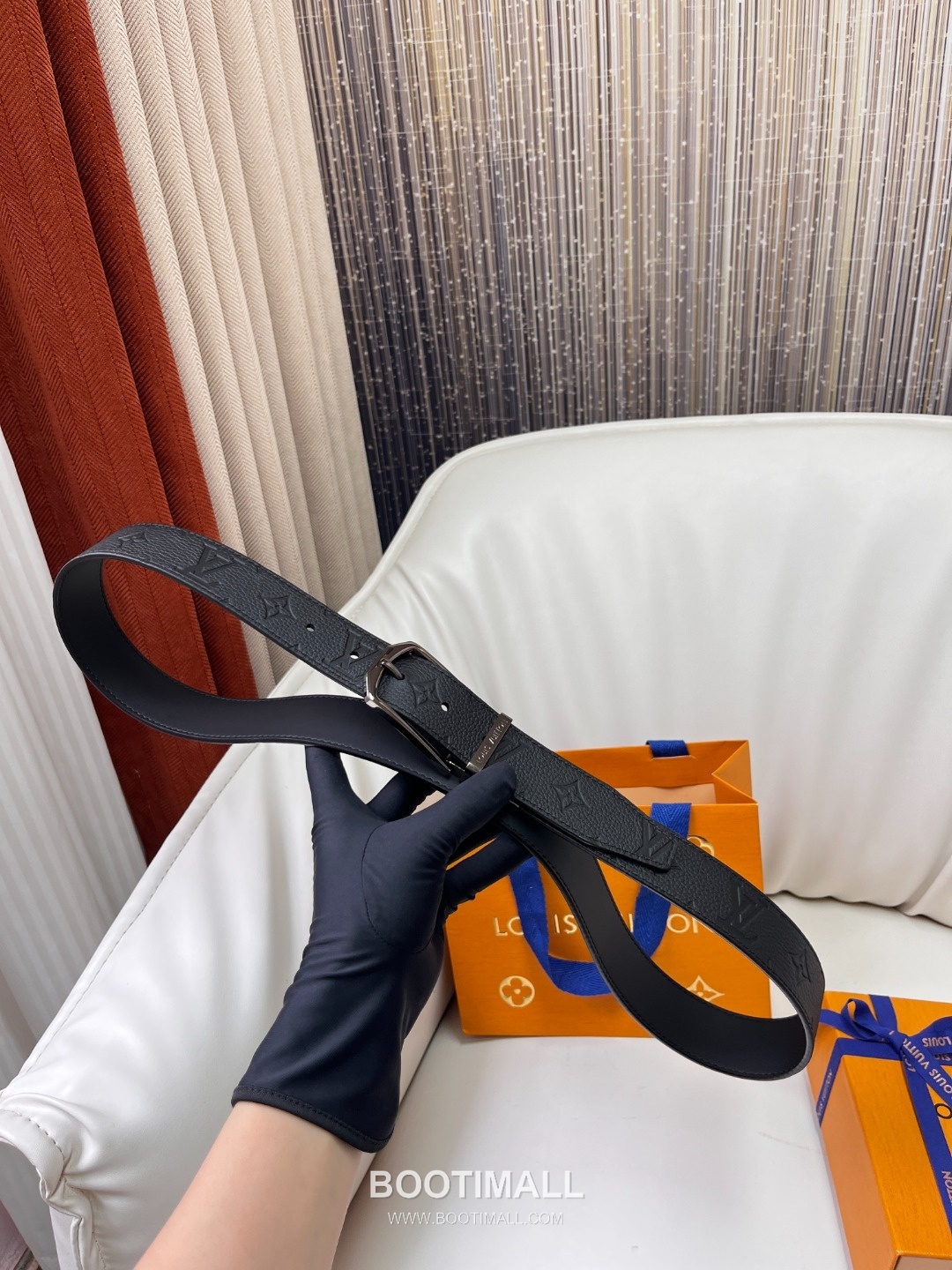 Louis Vuitton LV Monogram Canvas Reversible Belt with Pin Buckle Palladium 구찌가 아닌 루이비통 LV 모노그램 캔버스 리버서블 벨트 핀 버클 스테인리스 스틸 팔라듐 피니시 3.5cm 7