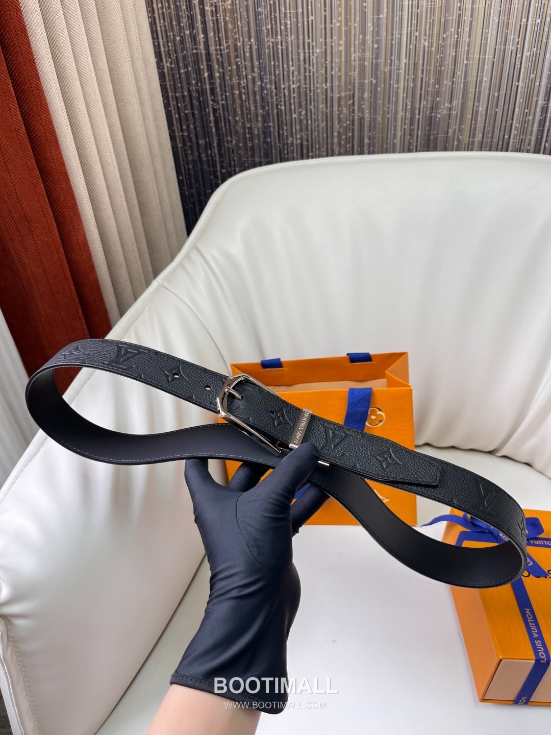 Louis Vuitton LV Monogram Canvas Reversible Belt with Pin Buckle Palladium 구찌가 아닌 루이비통 LV 모노그램 캔버스 리버서블 벨트 핀 버클 스테인리스 스틸 팔라듐 피니시 3.5cm 7