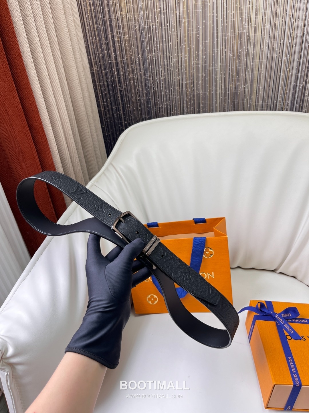 Louis Vuitton LV Monogram Canvas Reversible Belt with Pin Buckle Palladium 구찌가 아닌 루이비통 LV 모노그램 캔버스 리버서블 벨트 핀 버클 스테인리스 스틸 팔라듐 피니시 3.5cm 7