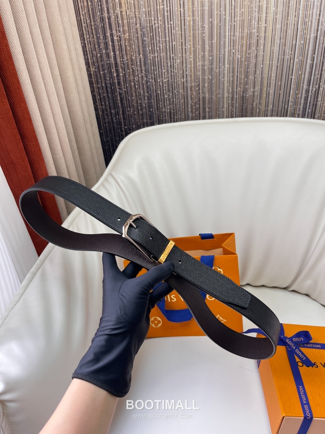 Louis Vuitton LV Monogram Canvas Reversible Belt with Pin Buckle Palladium 구찌가 아닌 루이비통 LV 모노그램 캔버스 리버서블 벨트 핀 버클 스테인리스 스틸 팔라듐 피니시 3.5cm 7