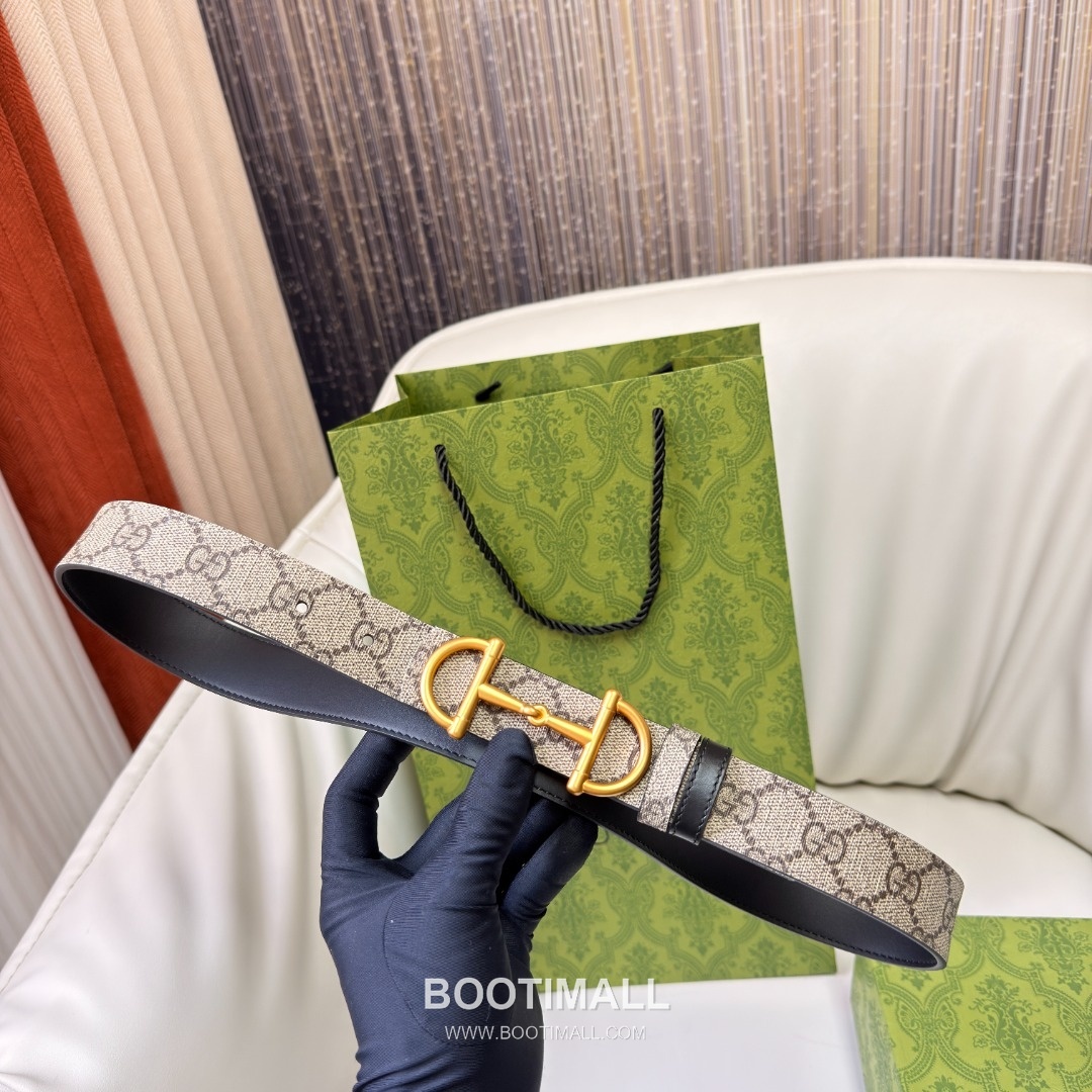 Gucci Horsebit Patent Calfskin Reversible Belt with Horsebit Buckle Gold-Plated 구찌 홀스빗 페이턴트 카프스킨 리버서블 벨트 홀스빗 버클 황동 베이스 금도금 3.0cm 7