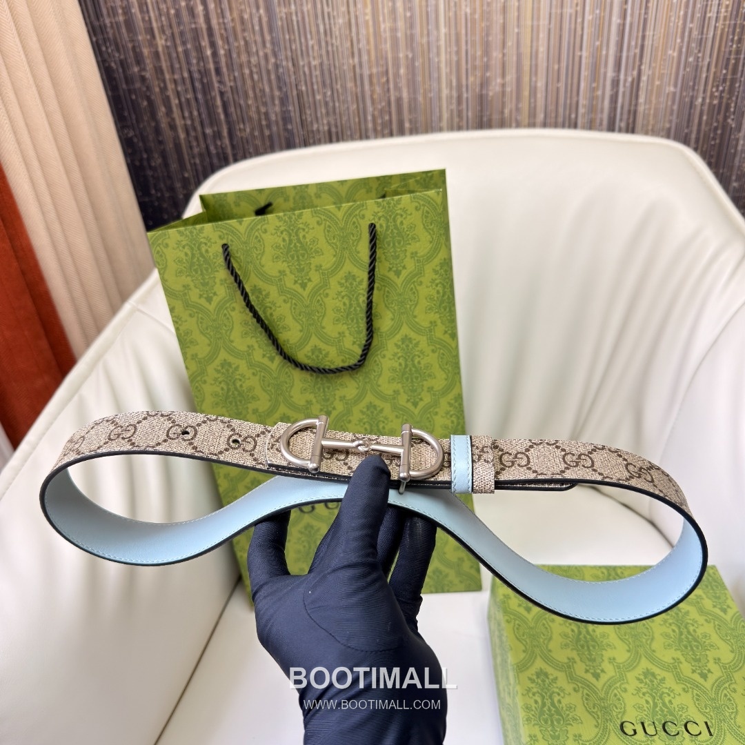 Gucci Horsebit Patent Calfskin Reversible Belt with Horsebit Buckle Gold-Plated 구찌 홀스빗 페이턴트 카프스킨 리버서블 벨트 홀스빗 버클 황동 베이스 금도금 3.0cm 7