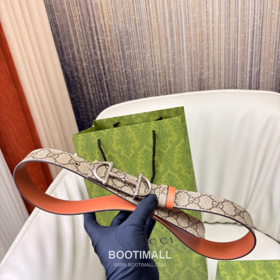 Gucci Horsebit Patent Calfskin Reversible Belt with Horsebit Buckle Gold-Plated 구찌 홀스빗 페이턴트 카프스킨 리버서블 벨트 홀스빗 버클 황동 베이스 금도금 3.0cm 7