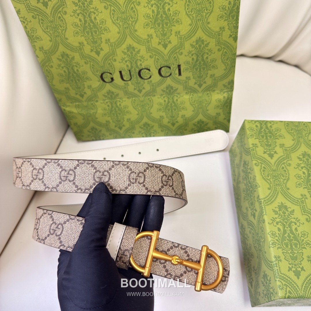 Gucci Horsebit Patent Calfskin Reversible Belt with Horsebit Buckle Gold-Plated 구찌 홀스빗 페이턴트 카프스킨 리버서블 벨트 홀스빗 버클 황동 베이스 금도금 3.0cm 7
