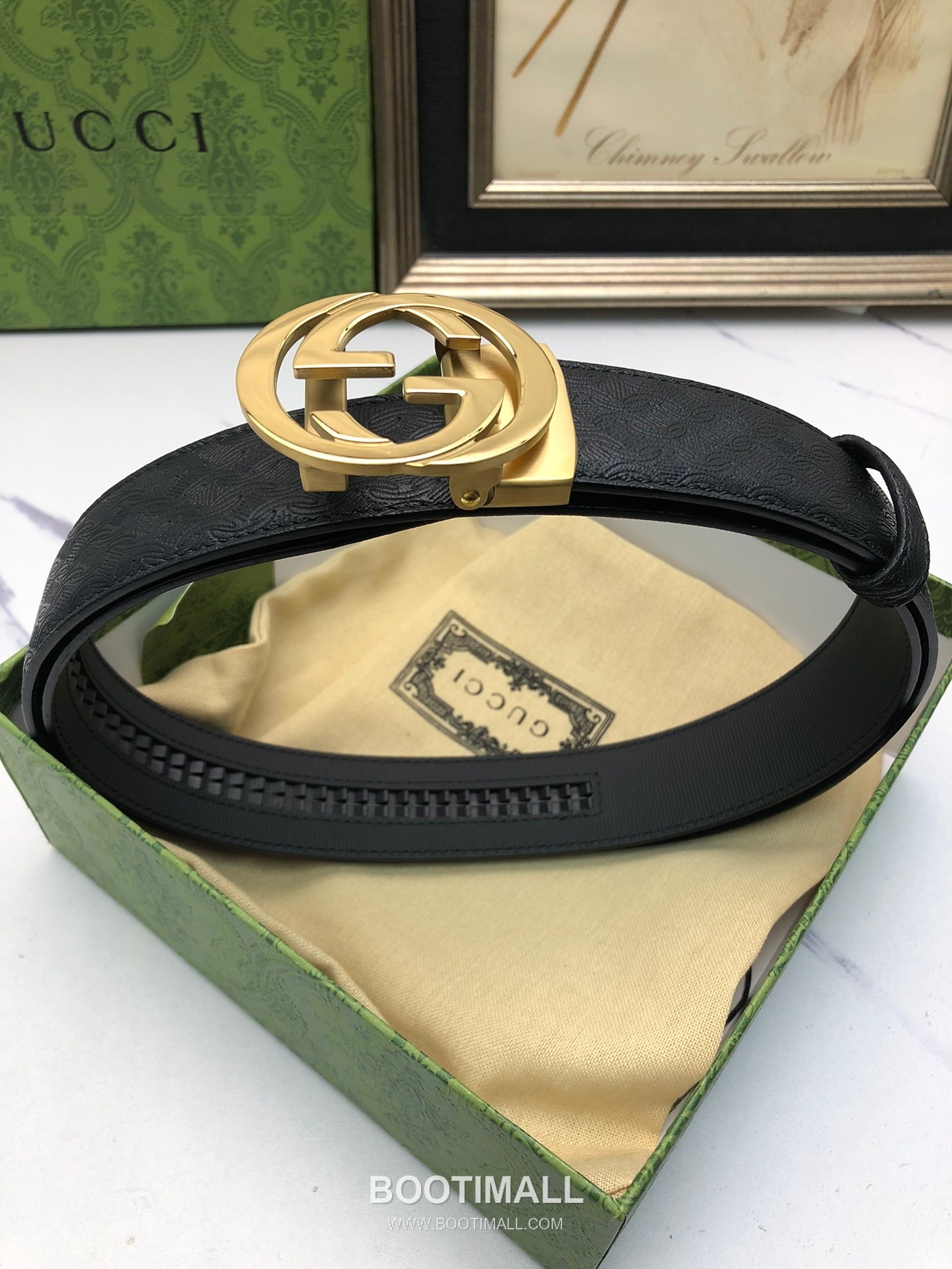 Gucci Calfskin Neck Grain Leather Reversible Belt with Automatic Buckle Palladium 구찌 카프스킨 넥 그레인 레더 리버서블 벨트 오토매틱 버클 황동 베이스 팔라듐 피니시 3.5cm 1