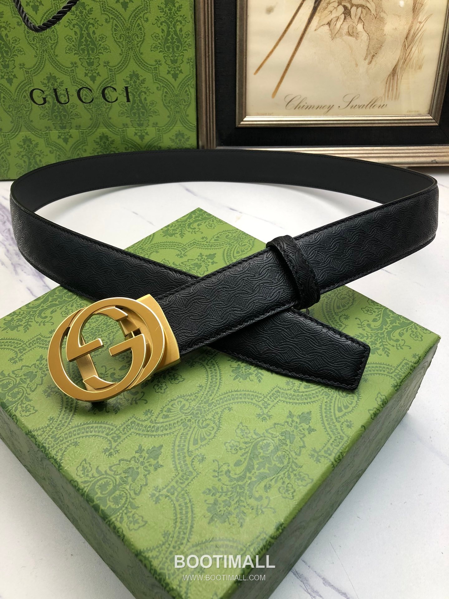 Gucci Calfskin Neck Grain Leather Reversible Belt with Automatic Buckle Palladium 구찌 카프스킨 넥 그레인 레더 리버서블 벨트 오토매틱 버클 황동 베이스 팔라듐 피니시 3.5cm 2
