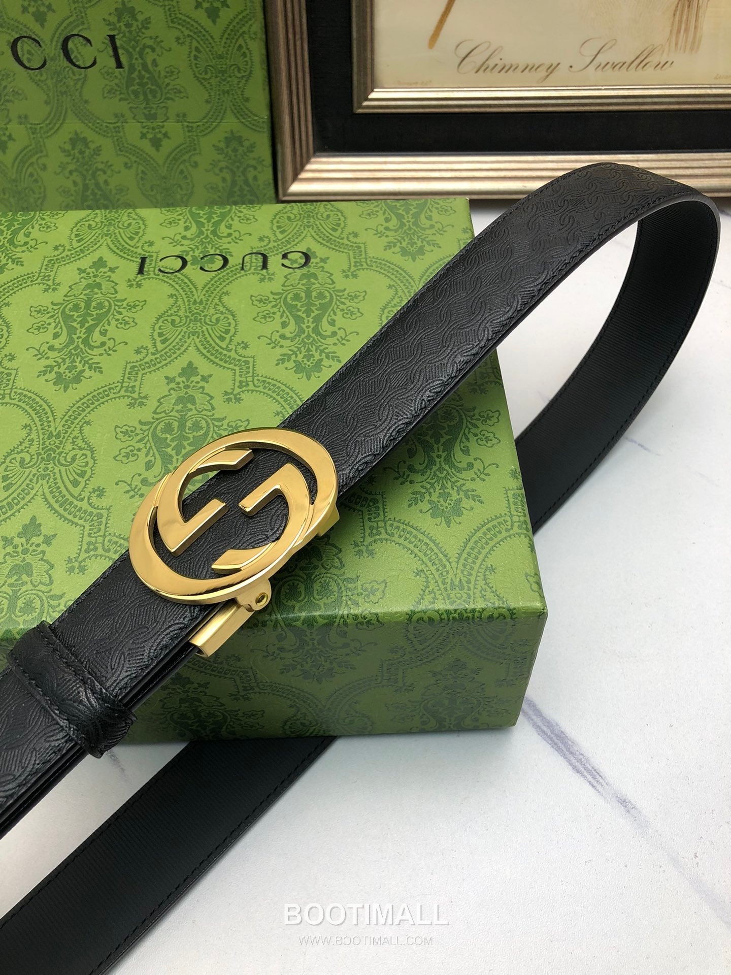 Gucci Calfskin Neck Grain Leather Reversible Belt with Automatic Buckle Palladium 구찌 카프스킨 넥 그레인 레더 리버서블 벨트 오토매틱 버클 황동 베이스 팔라듐 피니시 3.5cm 4