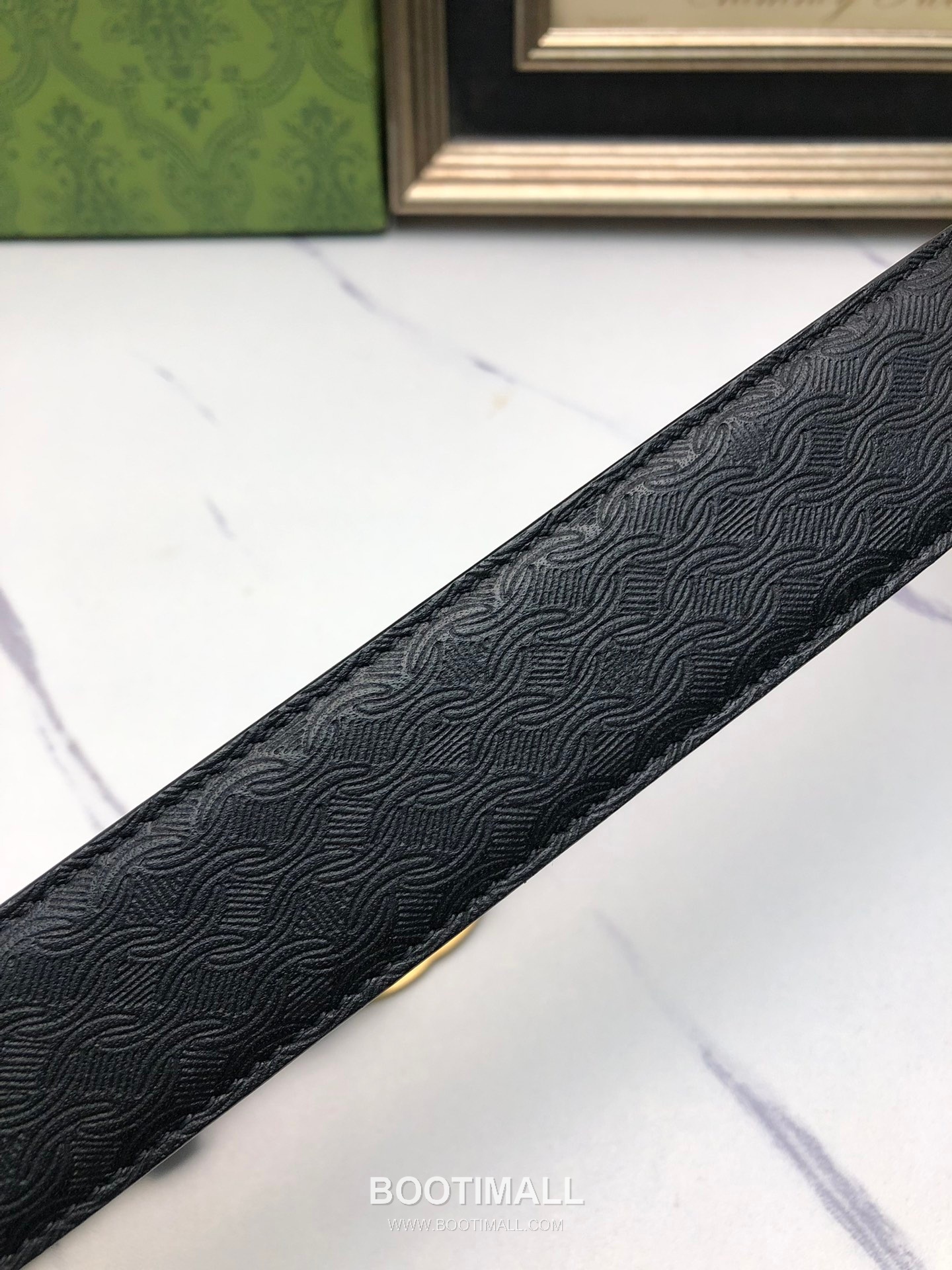 Gucci Calfskin Neck Grain Leather Reversible Belt with Automatic Buckle Palladium 구찌 카프스킨 넥 그레인 레더 리버서블 벨트 오토매틱 버클 황동 베이스 팔라듐 피니시 3.5cm 8