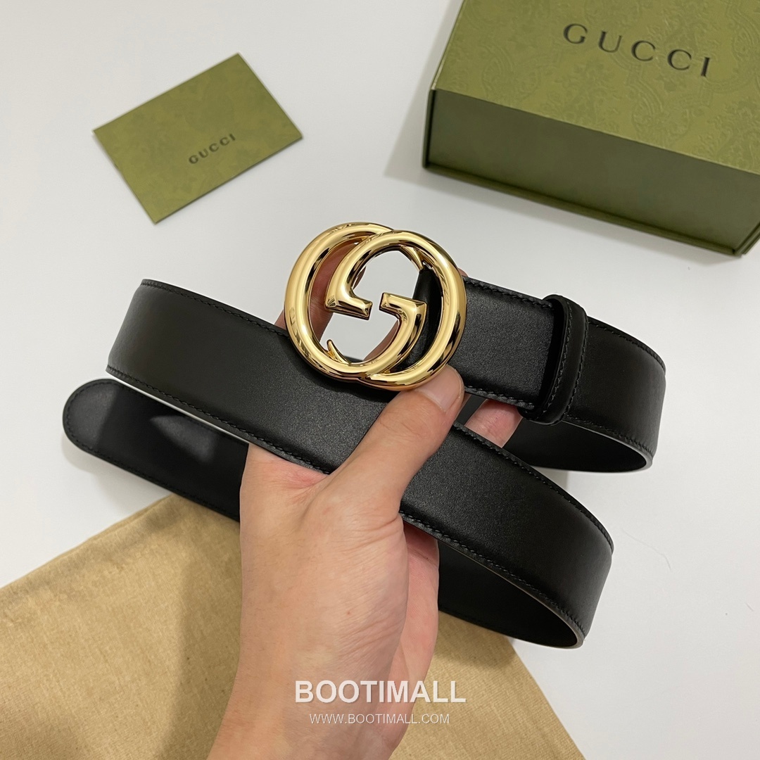 Gucci GG Marmont Calfskin Leather Belt with Double G Buckle Gold-Plated 구찌 GG 마몬트 카프스킨 레더 벨트 더블G 버클 황동 베이스 금도금 4.0cm 1