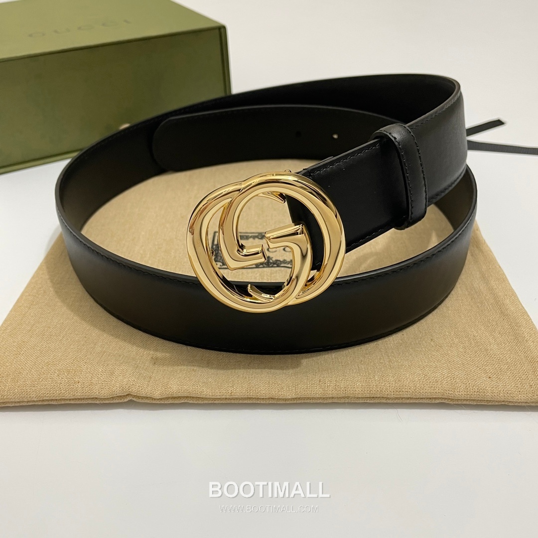 Gucci GG Marmont Calfskin Leather Belt with Double G Buckle Gold-Plated 구찌 GG 마몬트 카프스킨 레더 벨트 더블G 버클 황동 베이스 금도금 4.0cm 5