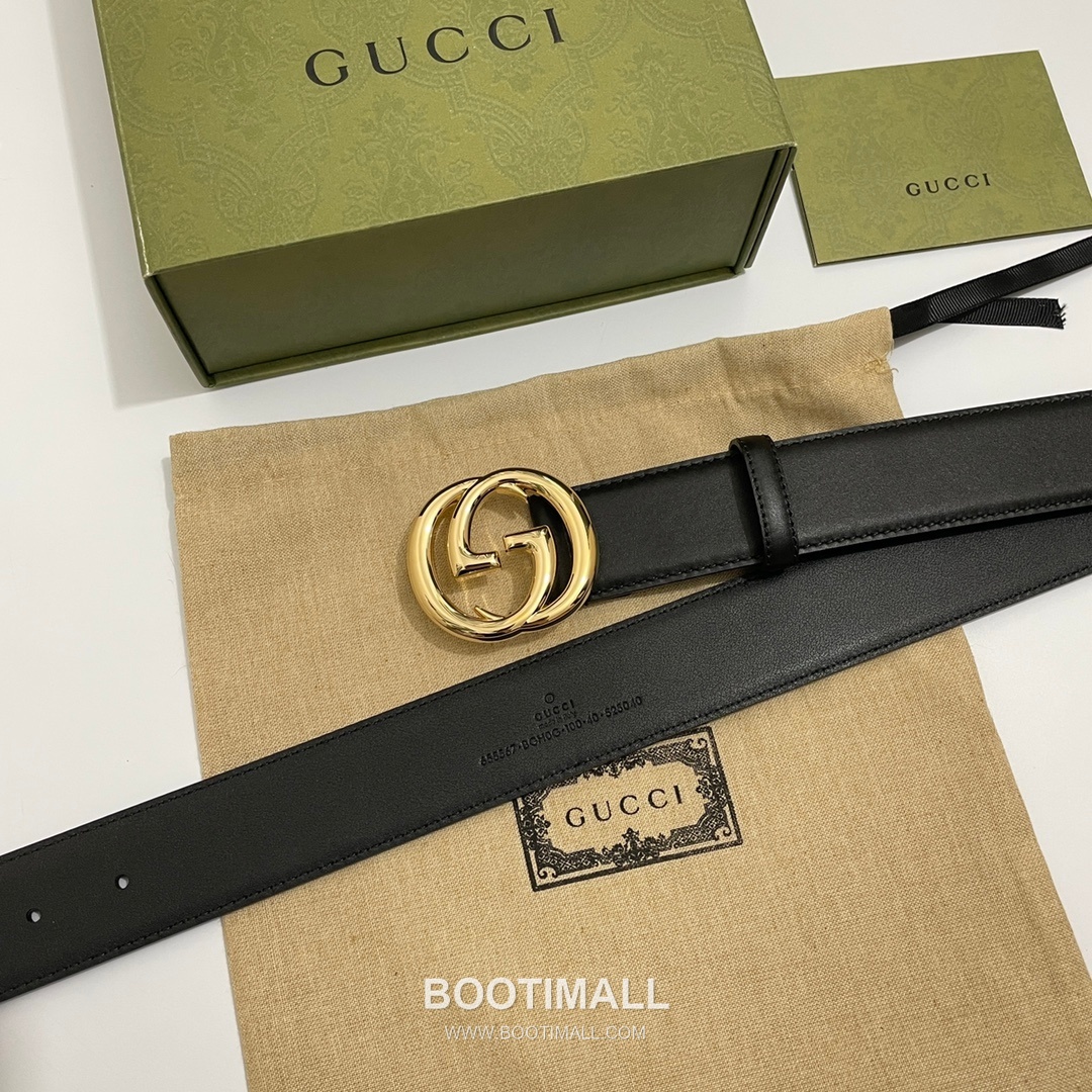 Gucci GG Marmont Calfskin Leather Belt with Double G Buckle Gold-Plated 구찌 GG 마몬트 카프스킨 레더 벨트 더블G 버클 황동 베이스 금도금 4.0cm 9