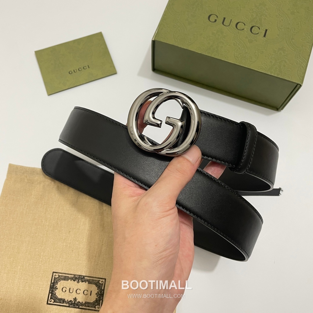 Gucci GG Marmont Calfskin Leather Belt with Double G Buckle Gold-Plated 구찌 GG 마몬트 카프스킨 레더 벨트 더블G 버클 황동 베이스 금도금 4.0cm 1