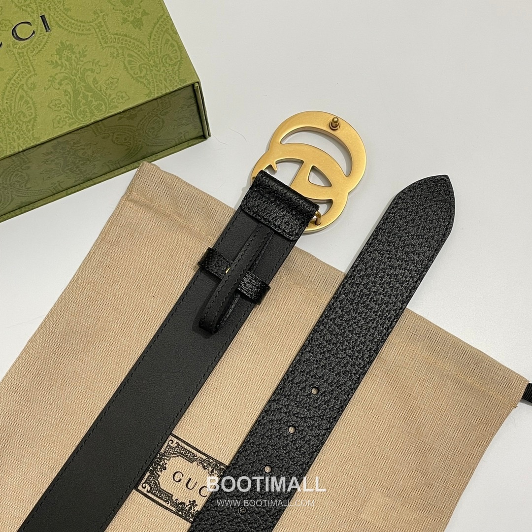 Gucci GG Marmont Calfskin Leather Belt with Double G Buckle Gold-Plated 구찌 GG 마몬트 카프스킨 레더 벨트 더블G 버클 황동 베이스 금도금 4.0cm 7