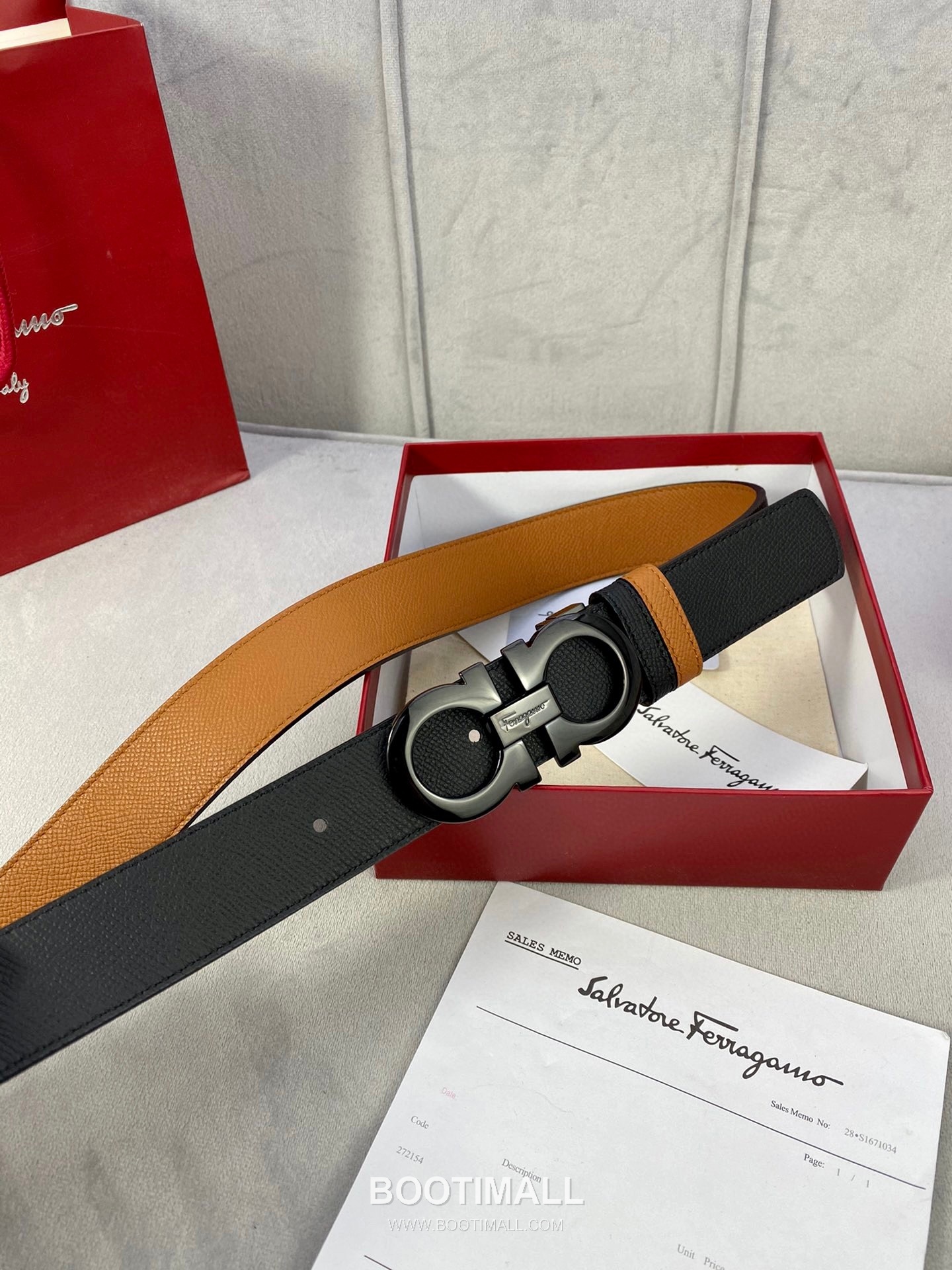 Ferragamo Gancini Calfskin Palm Grain Leather Reversible Belt with Gancini Buckle Palladium 페라가모 간치니 카프스킨 팜 그레인 레더 리버서블 벨트 간치니 버클 황동 베이스 팔라듐 피니시 3.5cm 3