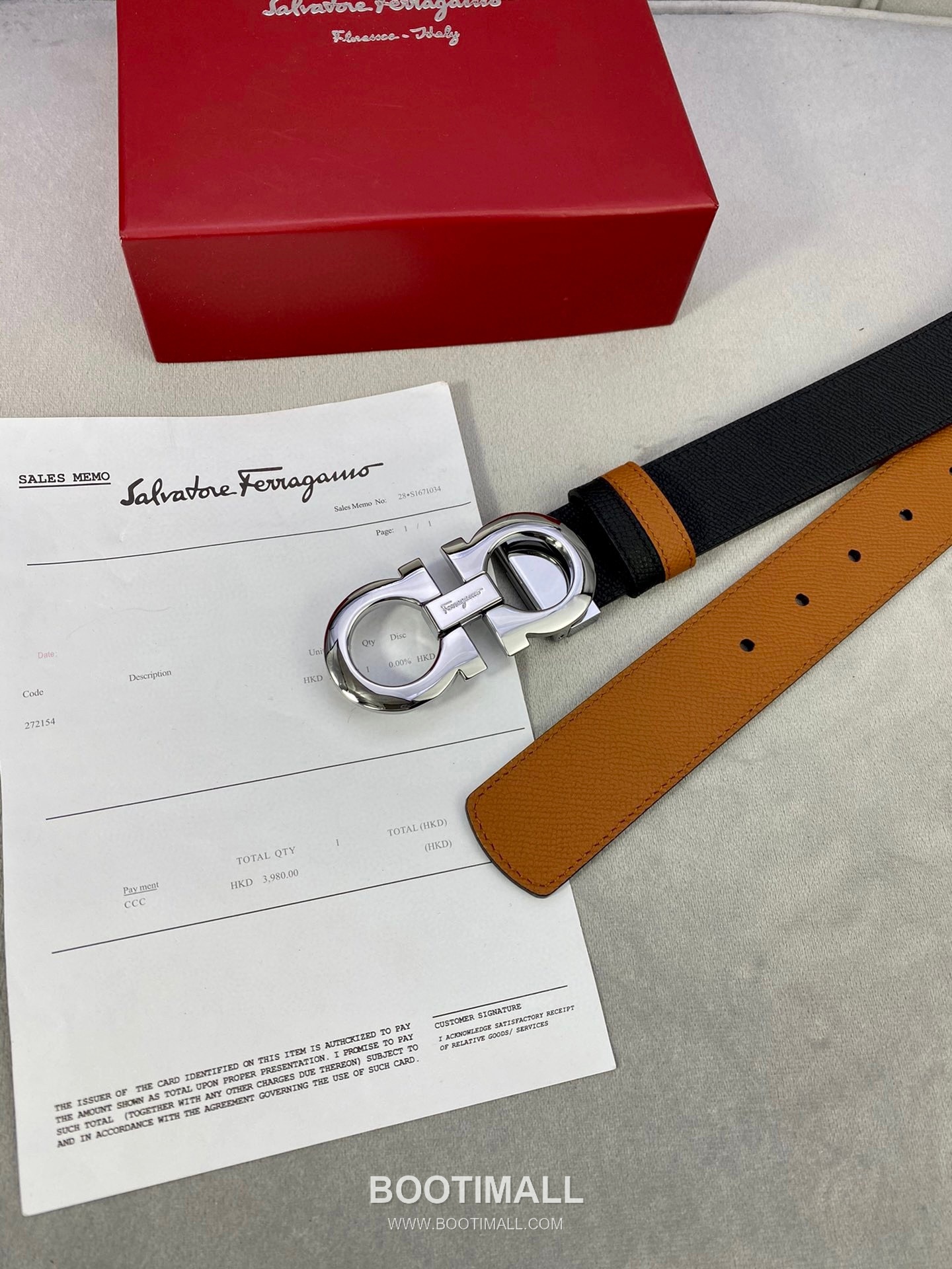 Ferragamo Gancini Calfskin Palm Grain Leather Reversible Belt with Gancini Buckle Palladium 페라가모 간치니 카프스킨 팜 그레인 레더 리버서블 벨트 간치니 버클 황동 베이스 팔라듐 피니시 3.5cm 9