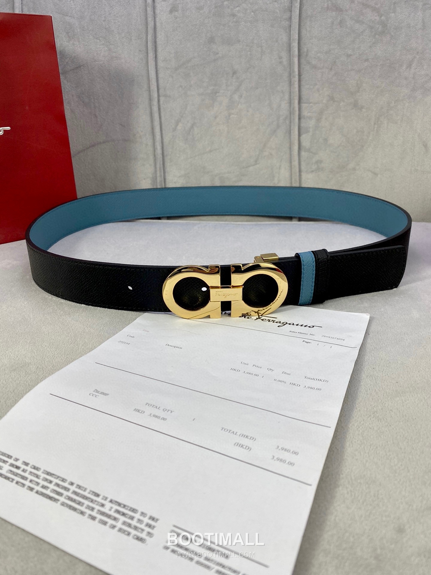 Ferragamo Gancini Calfskin Palm Grain Leather Reversible Belt with Gancini Buckle Palladium 페라가모 간치니 카프스킨 팜 그레인 레더 리버서블 벨트 간치니 버클 황동 베이스 팔라듐 피니시 3.5cm 1