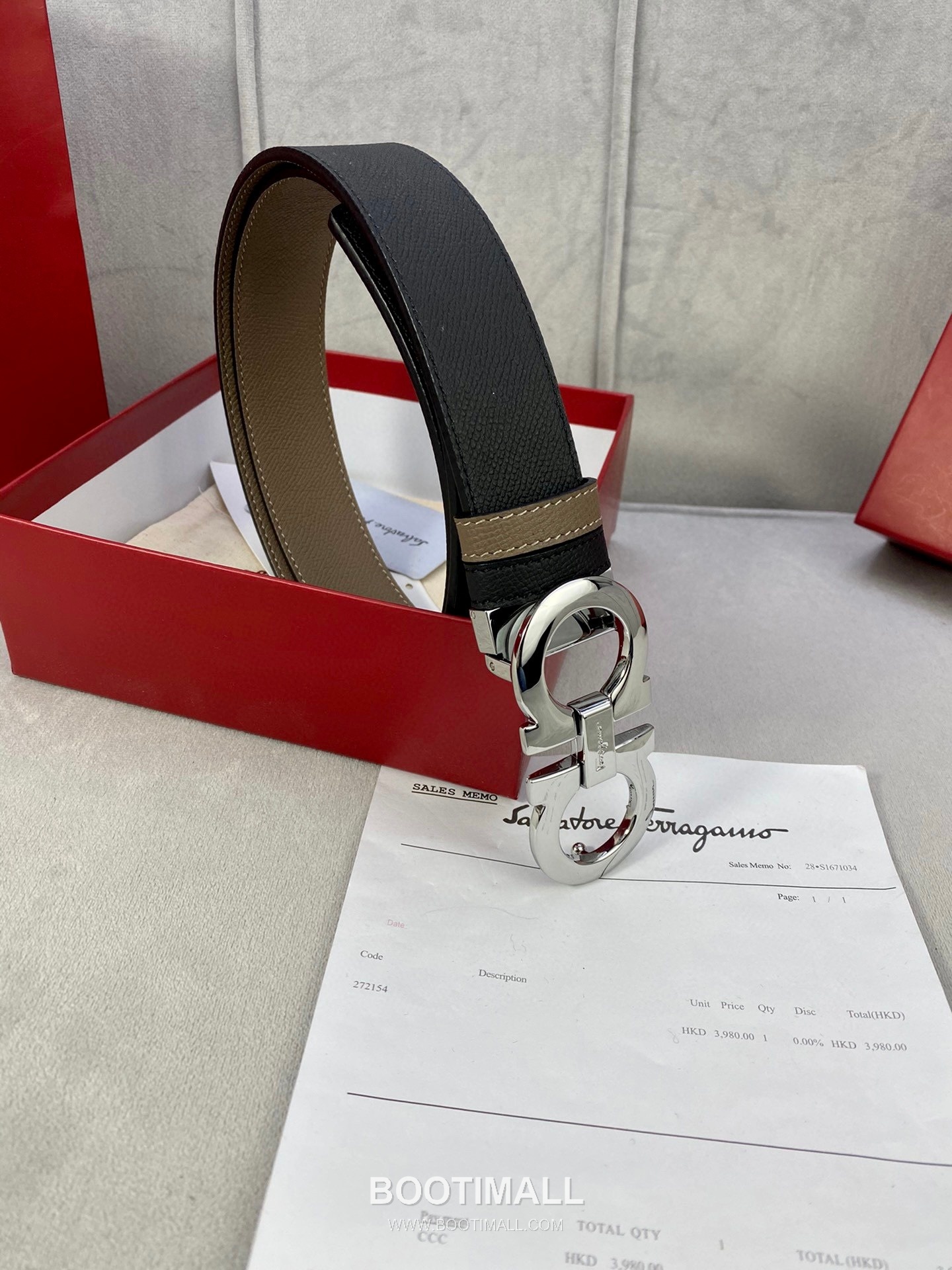 Ferragamo Gancini Calfskin Palm Grain Leather Reversible Belt with Gancini Buckle Palladium 페라가모 간치니 카프스킨 팜 그레인 레더 리버서블 벨트 간치니 버클 황동 베이스 팔라듐 피니시 3.5cm 9