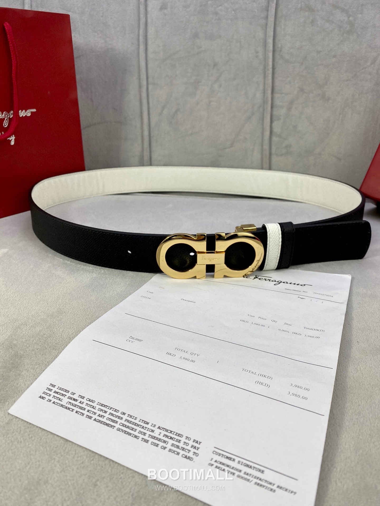 Ferragamo Gancini Calfskin Palm Grain Leather Reversible Belt with Gancini Buckle Palladium 페라가모 간치니 카프스킨 팜 그레인 레더 리버서블 벨트 간치니 버클 황동 베이스 팔라듐 피니시 3.5cm 1