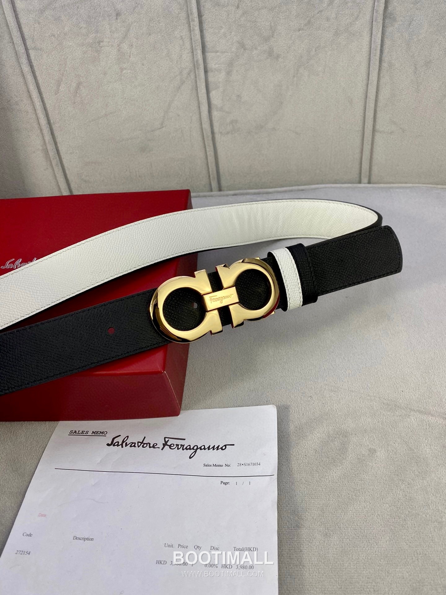 Ferragamo Gancini Calfskin Palm Grain Leather Reversible Belt with Gancini Buckle Palladium 페라가모 간치니 카프스킨 팜 그레인 레더 리버서블 벨트 간치니 버클 황동 베이스 팔라듐 피니시 3.5cm 3