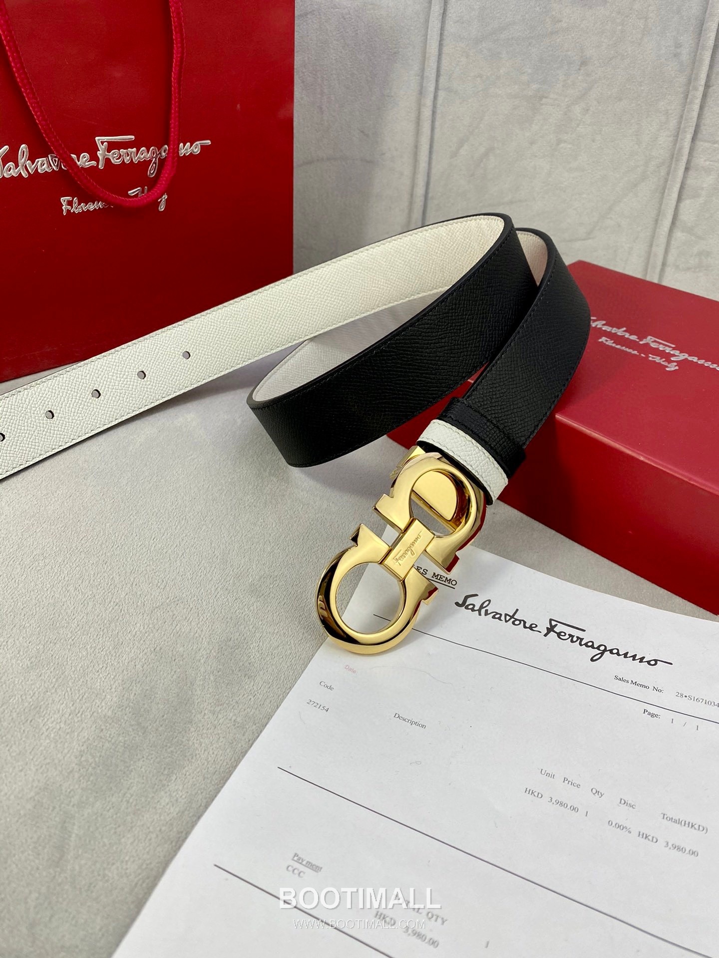 Ferragamo Gancini Calfskin Palm Grain Leather Reversible Belt with Gancini Buckle Palladium 페라가모 간치니 카프스킨 팜 그레인 레더 리버서블 벨트 간치니 버클 황동 베이스 팔라듐 피니시 3.5cm 4