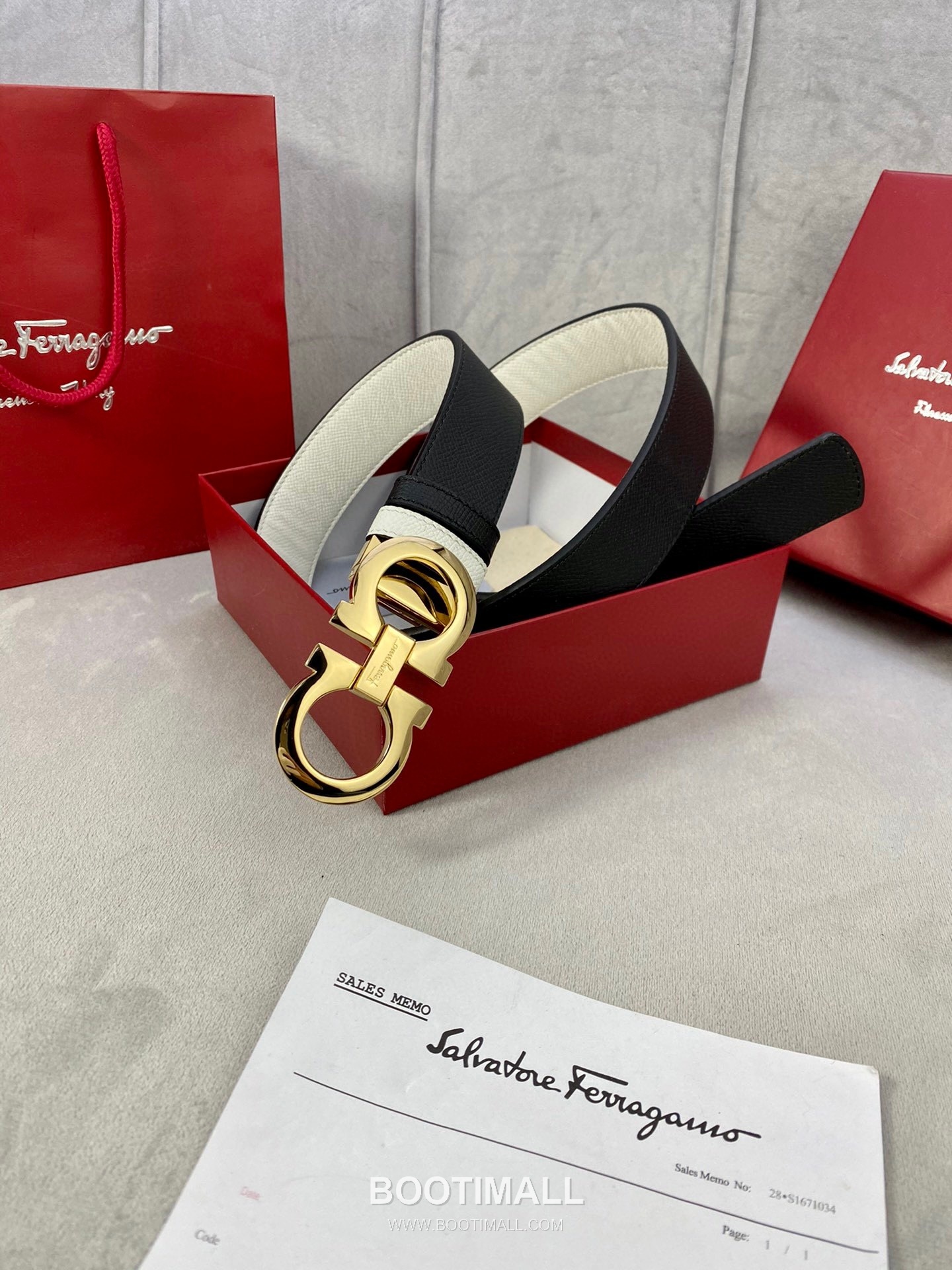 Ferragamo Gancini Calfskin Palm Grain Leather Reversible Belt with Gancini Buckle Palladium 페라가모 간치니 카프스킨 팜 그레인 레더 리버서블 벨트 간치니 버클 황동 베이스 팔라듐 피니시 3.5cm 6
