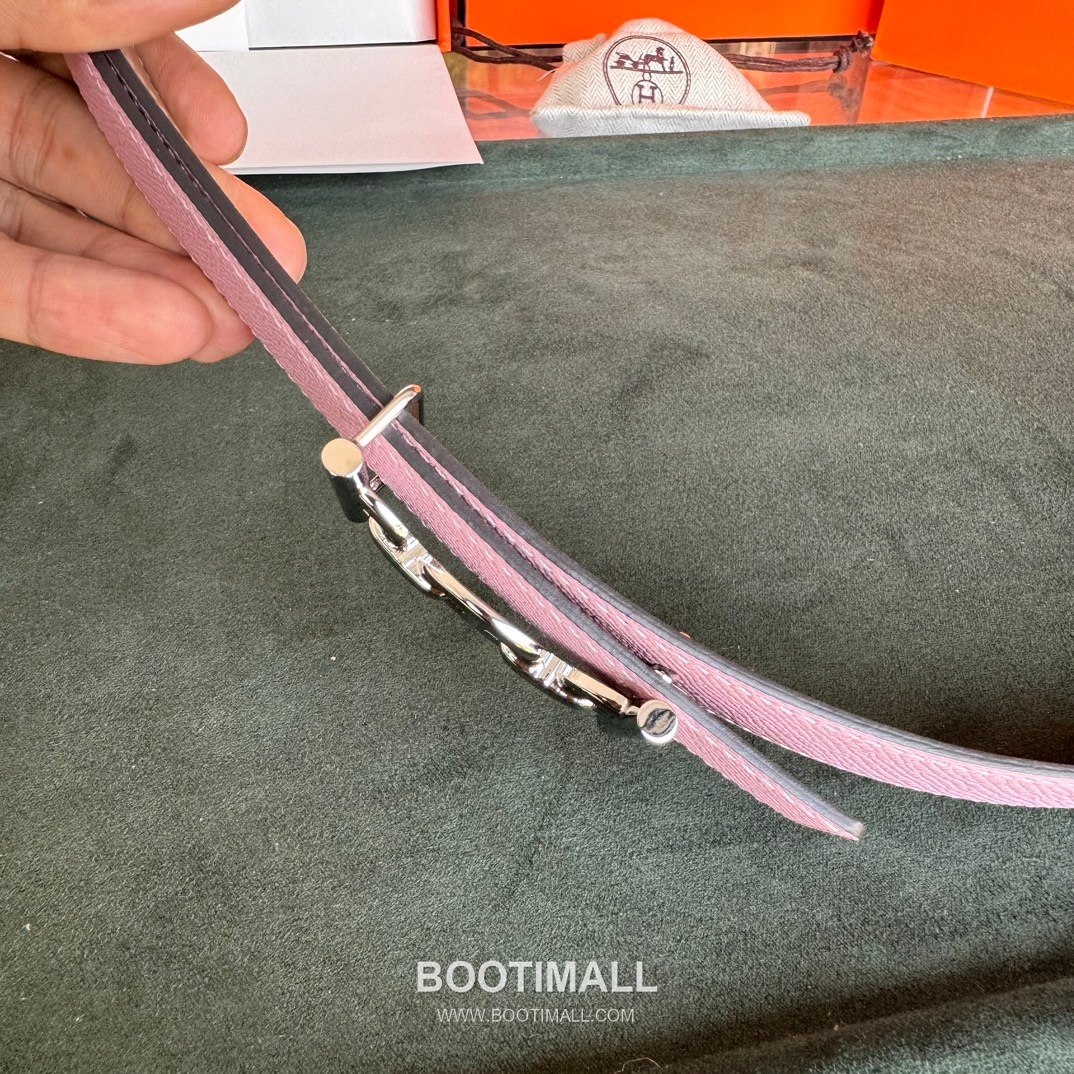 Hermes Cor Baroque Swift Epsom Calfskin Reversible Belt with H Buckle Palladium 에르메스 코르 바로크 스위프트 엡송 카프스킨 리버서블 벨트 H버클 황동 베이스 팔라듐 피니시 2.4cm 9