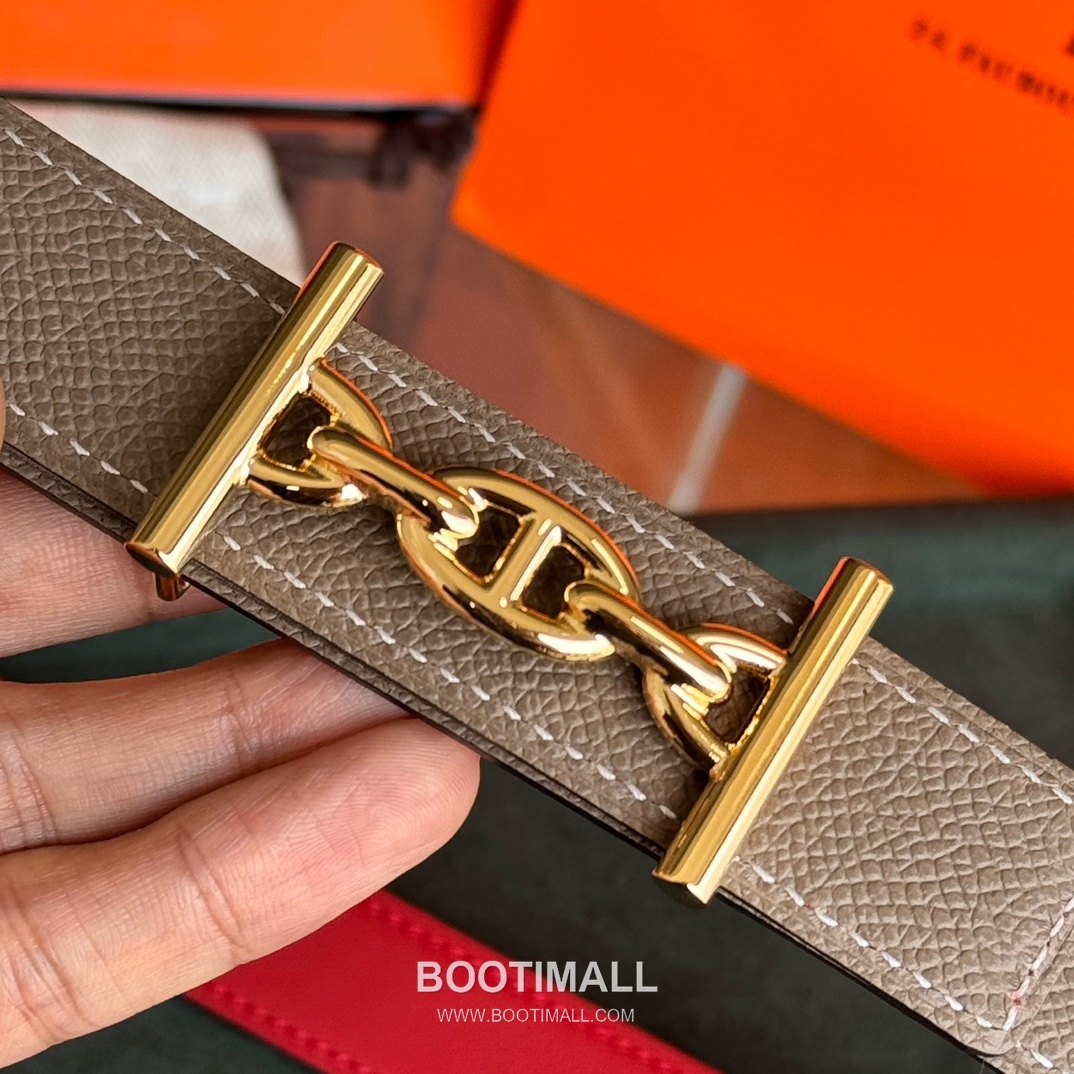 Hermes Cor Baroque Swift Epsom Calfskin Reversible Belt with H Buckle Palladium 에르메스 코르 바로크 스위프트 엡송 카프스킨 리버서블 벨트 H버클 황동 베이스 팔라듐 피니시 2.4cm 3