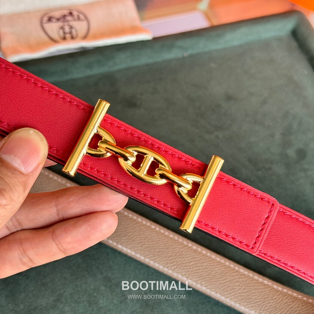 Hermes Cor Baroque Swift Epsom Calfskin Reversible Belt with H Buckle Palladium 에르메스 코르 바로크 스위프트 엡송 카프스킨 리버서블 벨트 H버클 황동 베이스 팔라듐 피니시 2.4cm 7