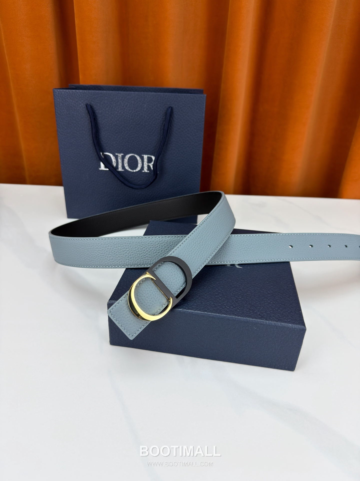 Dior Calfskin Grained Leather Reversible Belt with Logo Buckle Palladium 디올 카프스킨 그레인 레더 리버서블 벨트 로고 버클 황동 베이스 팔라듐 피니시 3.5cm 2