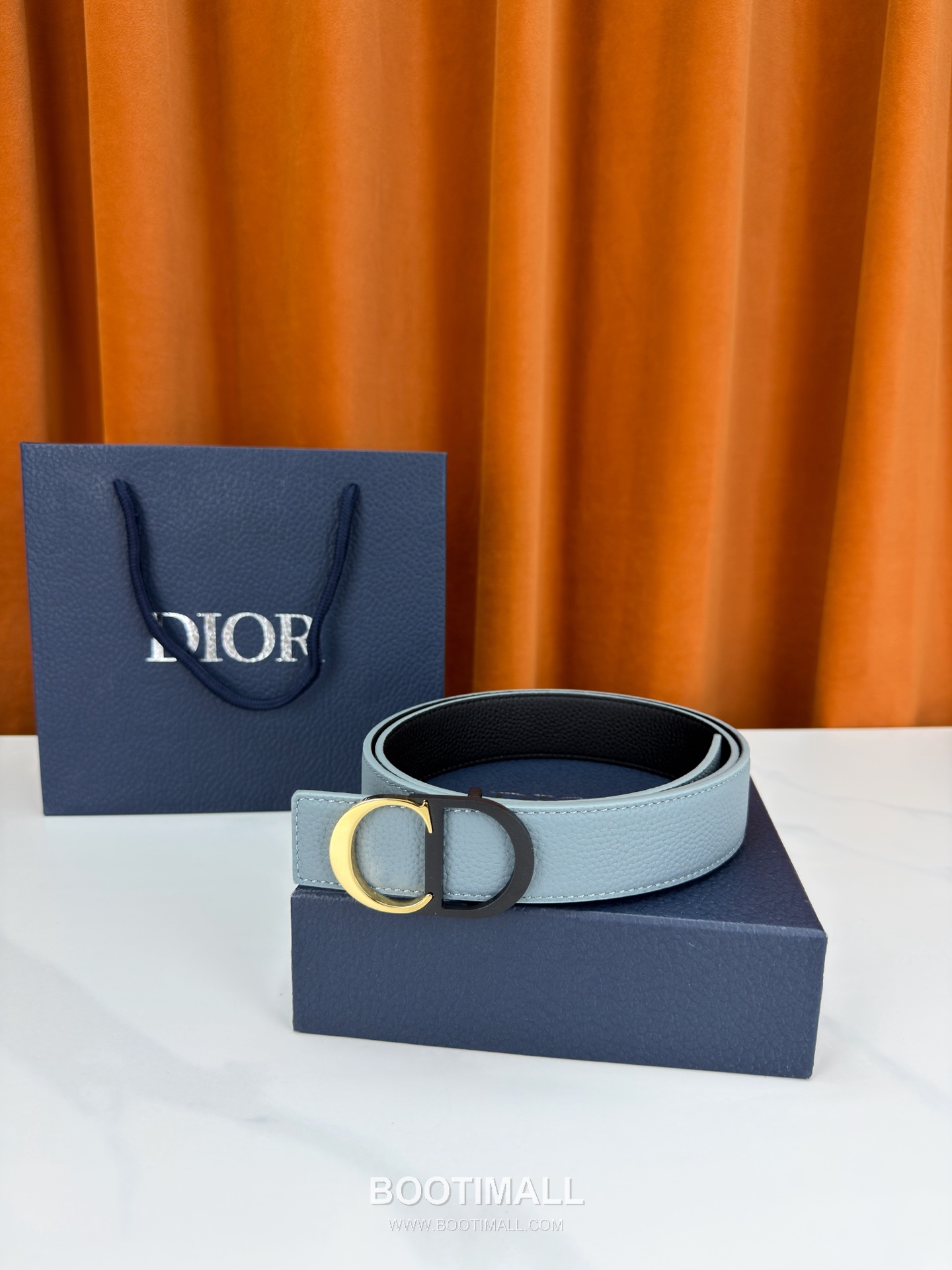 Dior Calfskin Grained Leather Reversible Belt with Logo Buckle Palladium 디올 카프스킨 그레인 레더 리버서블 벨트 로고 버클 황동 베이스 팔라듐 피니시 3.5cm 5